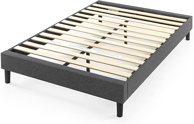 unpholstered platform bed frame (similar) (black) 