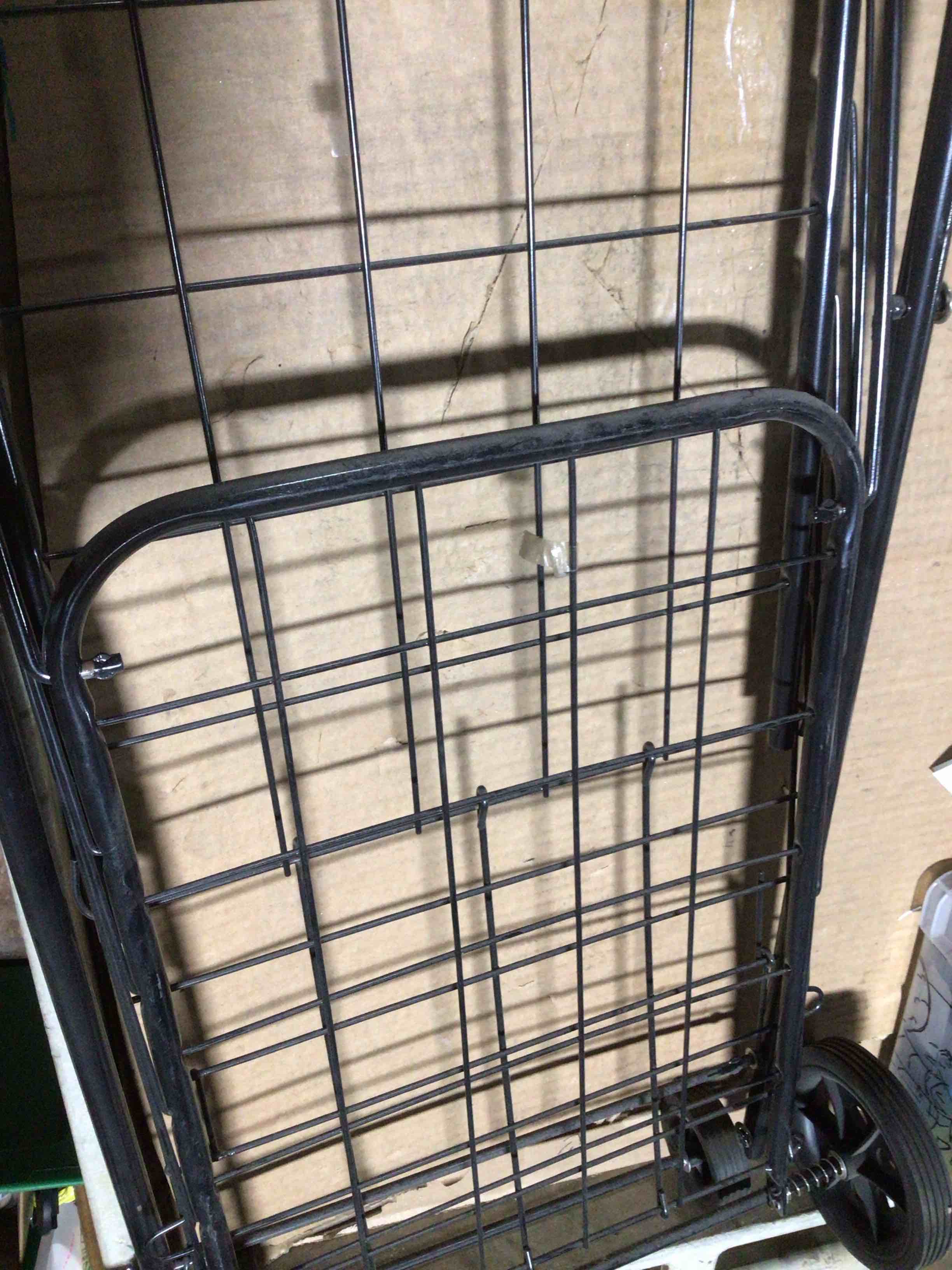 Condition photo showing New/Like New for foldable 4 wheels shopping cart (black)