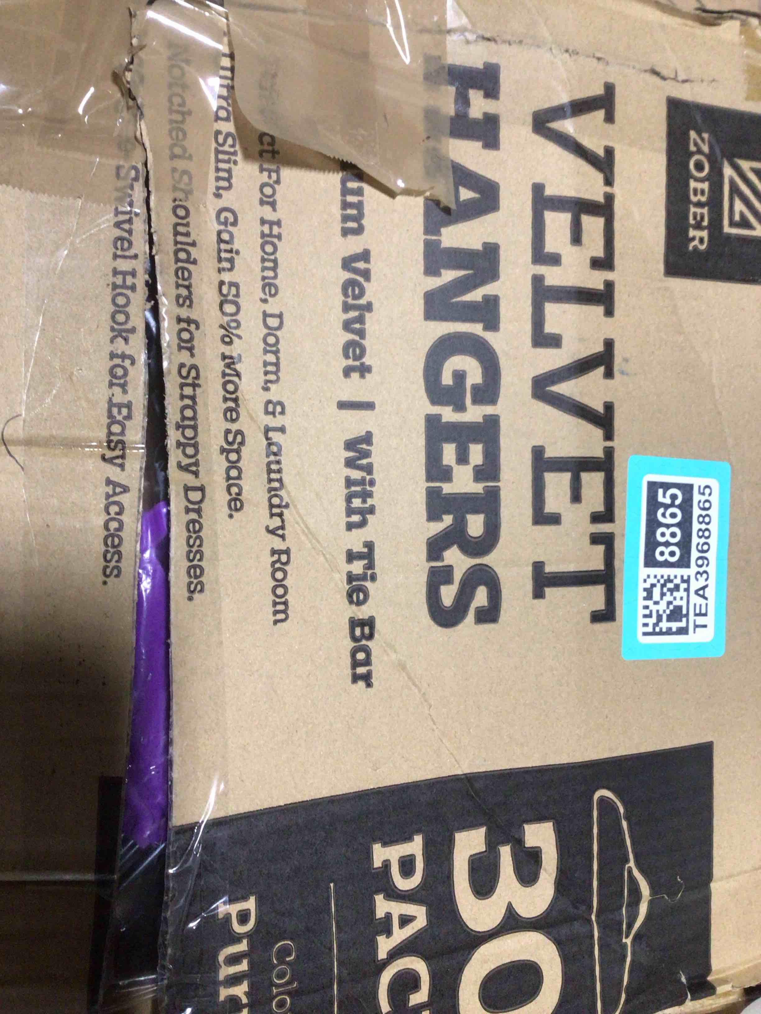 Condition photo showing New/Like New for VELVET HANGERS 30 pack (purple)