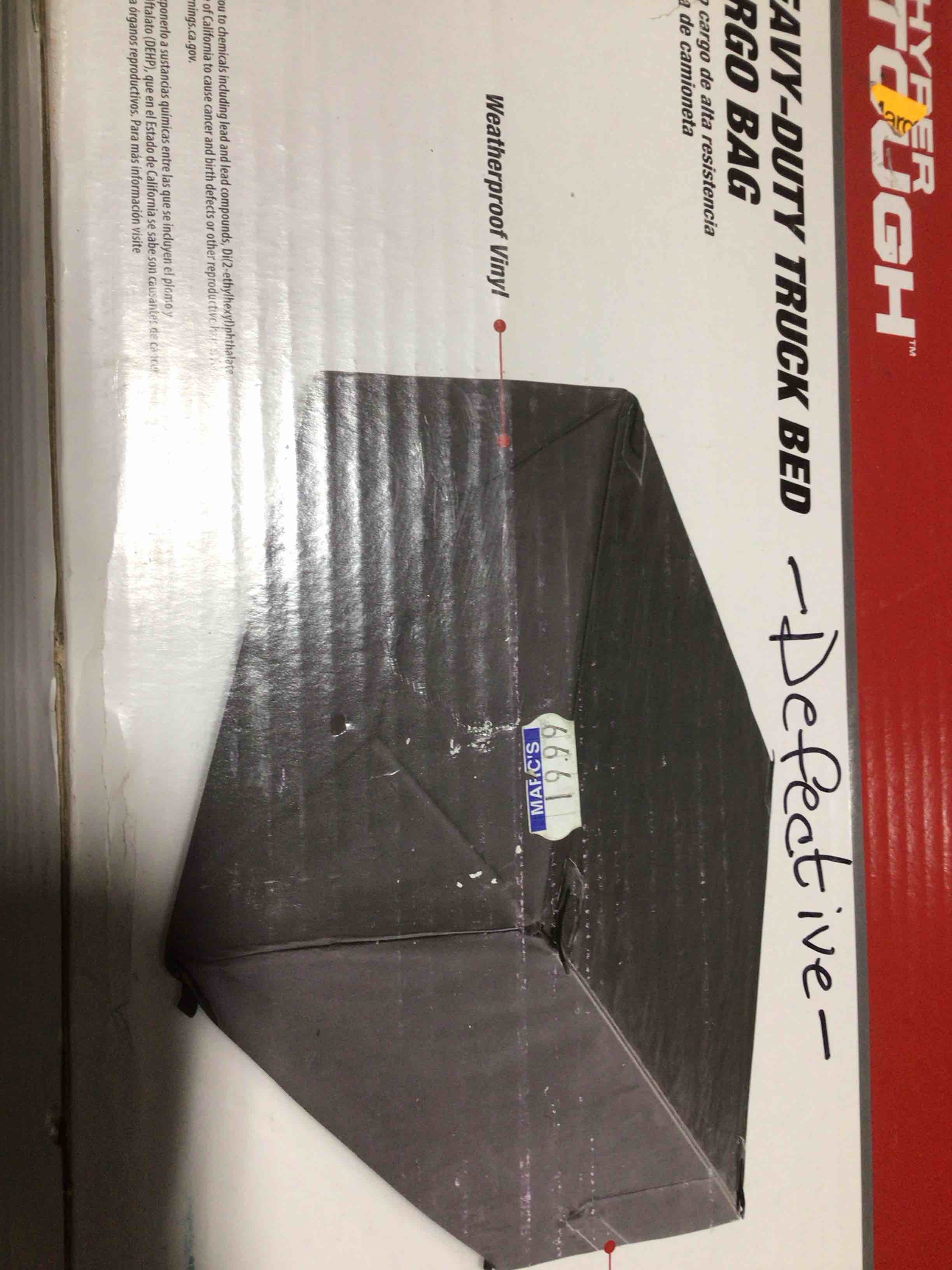 Condition photo showing New/Like New for HYPER TOUGH heavy duty truck bed cargo bag waterproof vinyl 