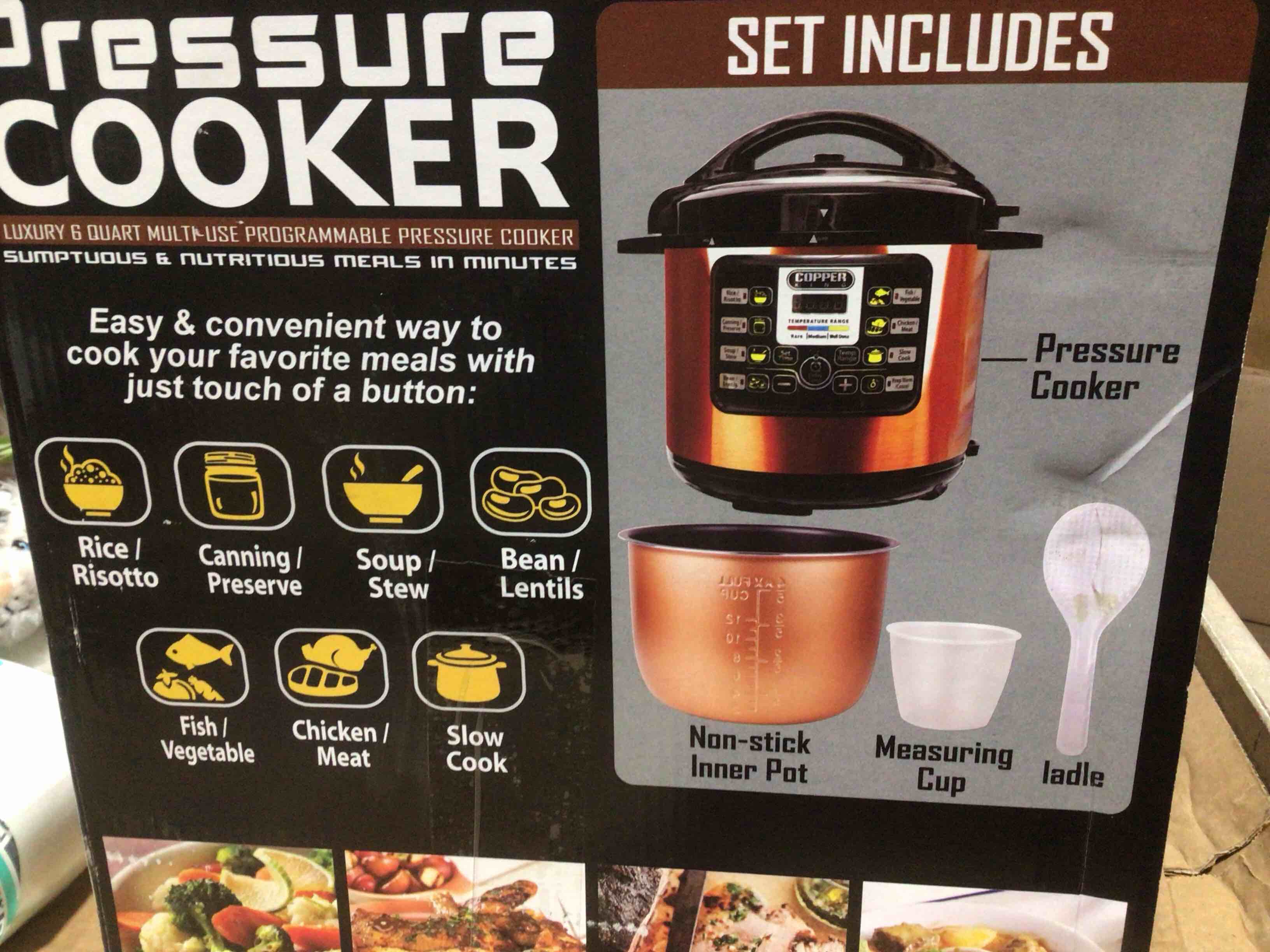 Condition photo showing New/Like New for Pressure cooker copper king 