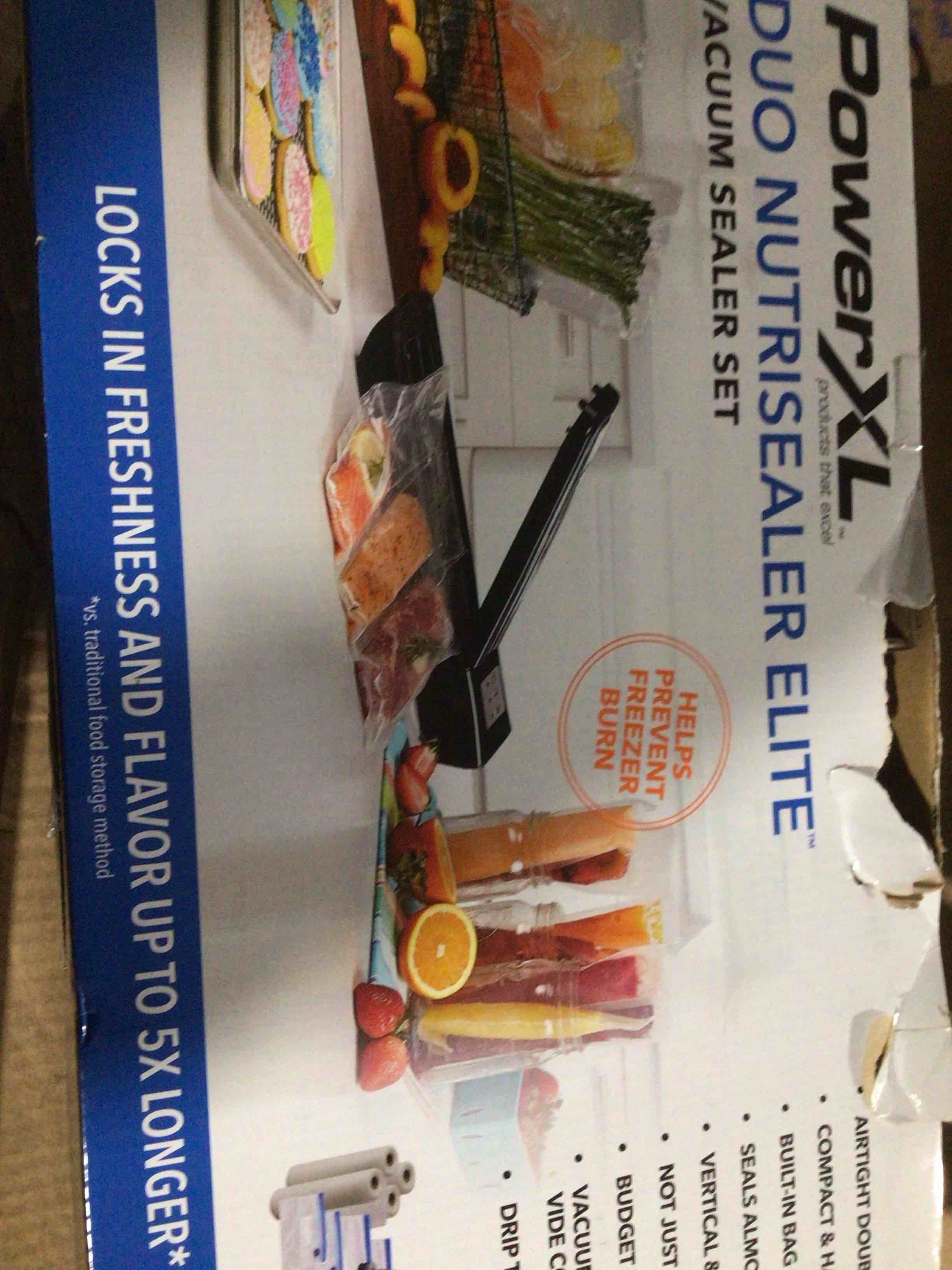 Condition photo showing New/Like New for POWERXL duo nutrisealer elite vacuum sealer set