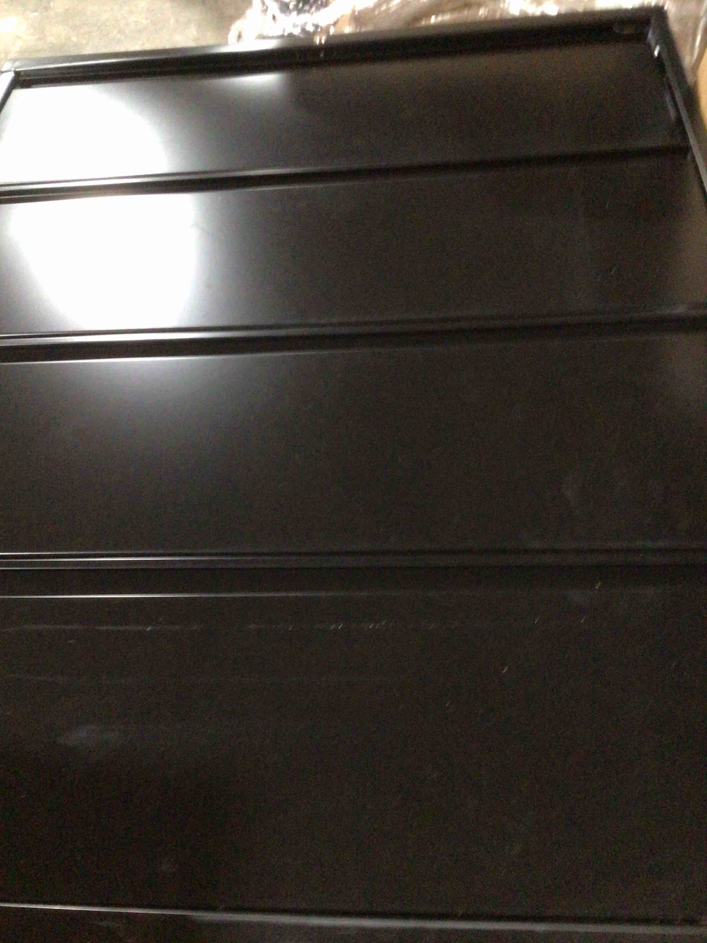 Condition photo showing New/Like New for 4 cabinet black metal cabinets for storage/folders