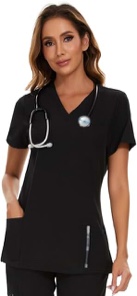 black nurse shirt, (medium) 