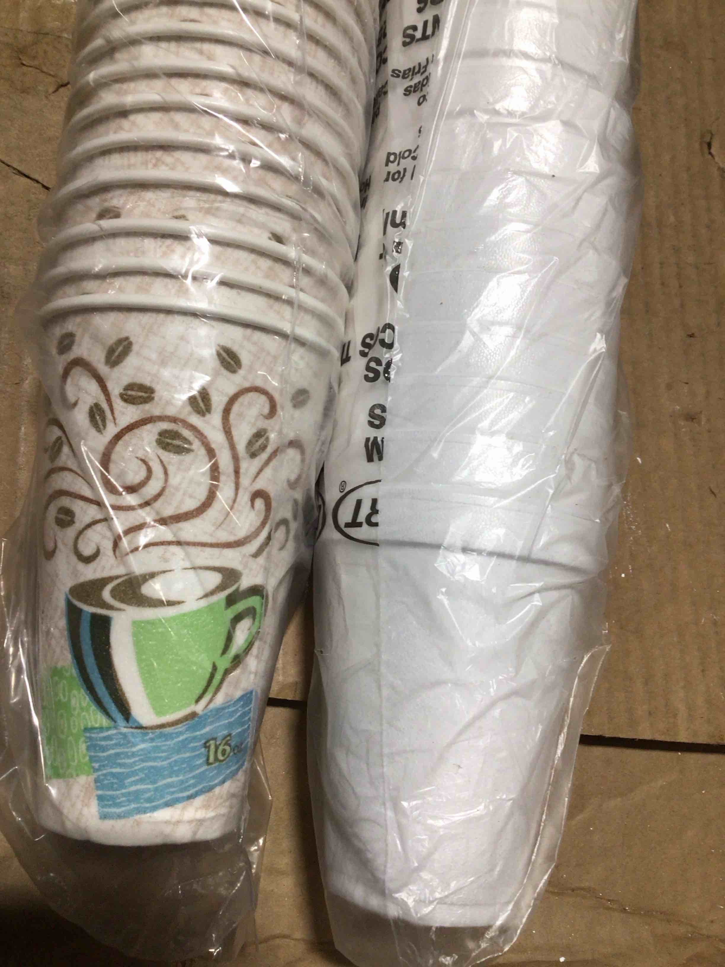 foam cups+ carton cups for coffee, drinks