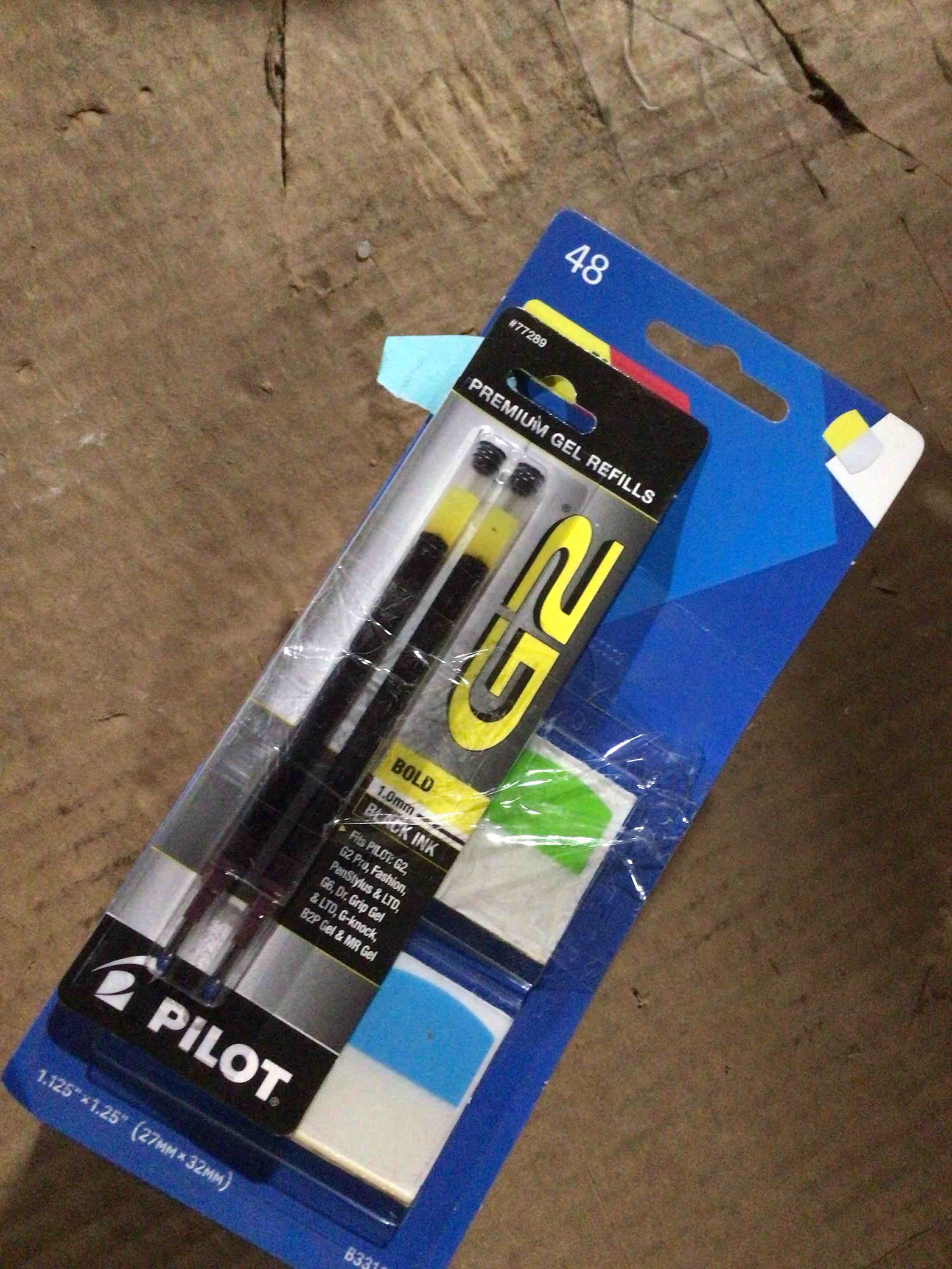 Condition photo showing New/Like New for office supplies, Reid-tag, black ink refills, BIC intensity metal pro jet black ink 