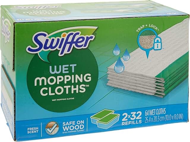 Condition photo showing Good Condition for (Is only one box )swiffer wet cloths wet mopping cloths 