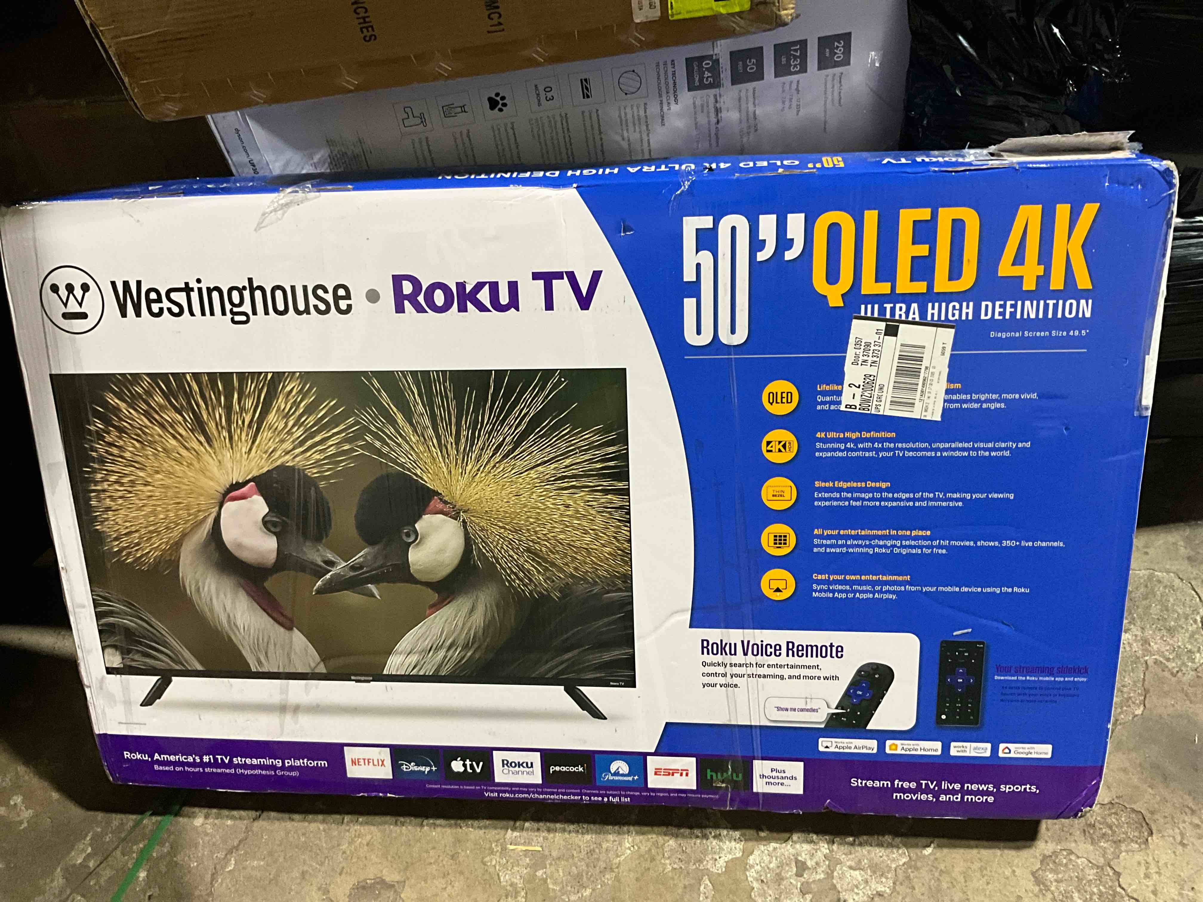 Condition photo showing New/Like New for Westinghouse 50 Edgeless QLED 4K Ultra HD Roku TV (WR50QX400) | Quill