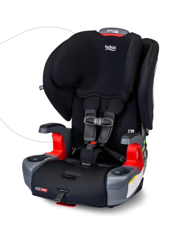 Britax Grow with You ClickTight Harness-2-Booster Car Seat, 2-in-1 High Back Booster, Black Contour