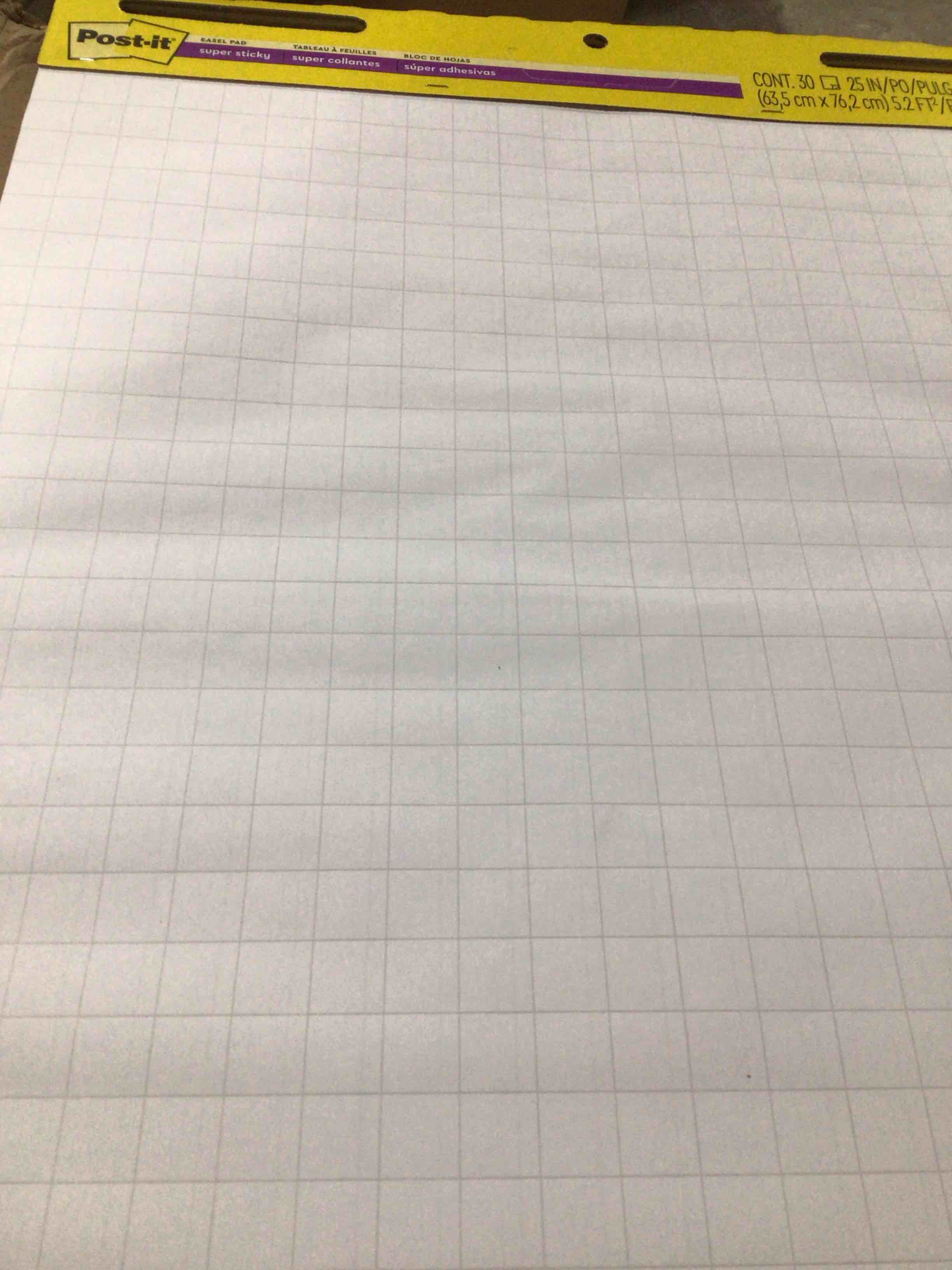 Condition photo showing New/Like New for post it easel pad super sticky 