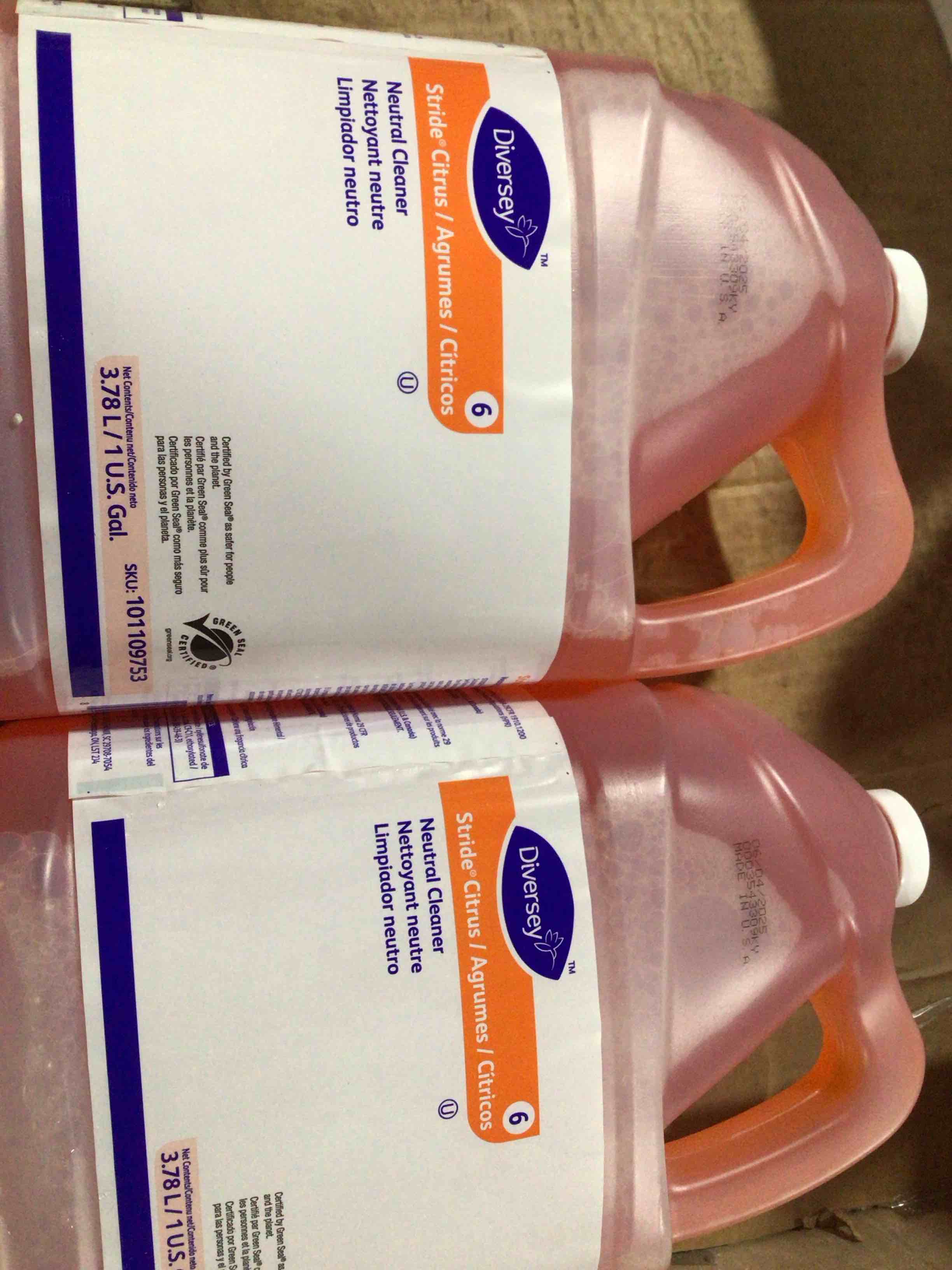 Condition photo showing New/Like New for DIVERSEY STRIDE CITRUS NEUTRAL CLEANER pack of 2