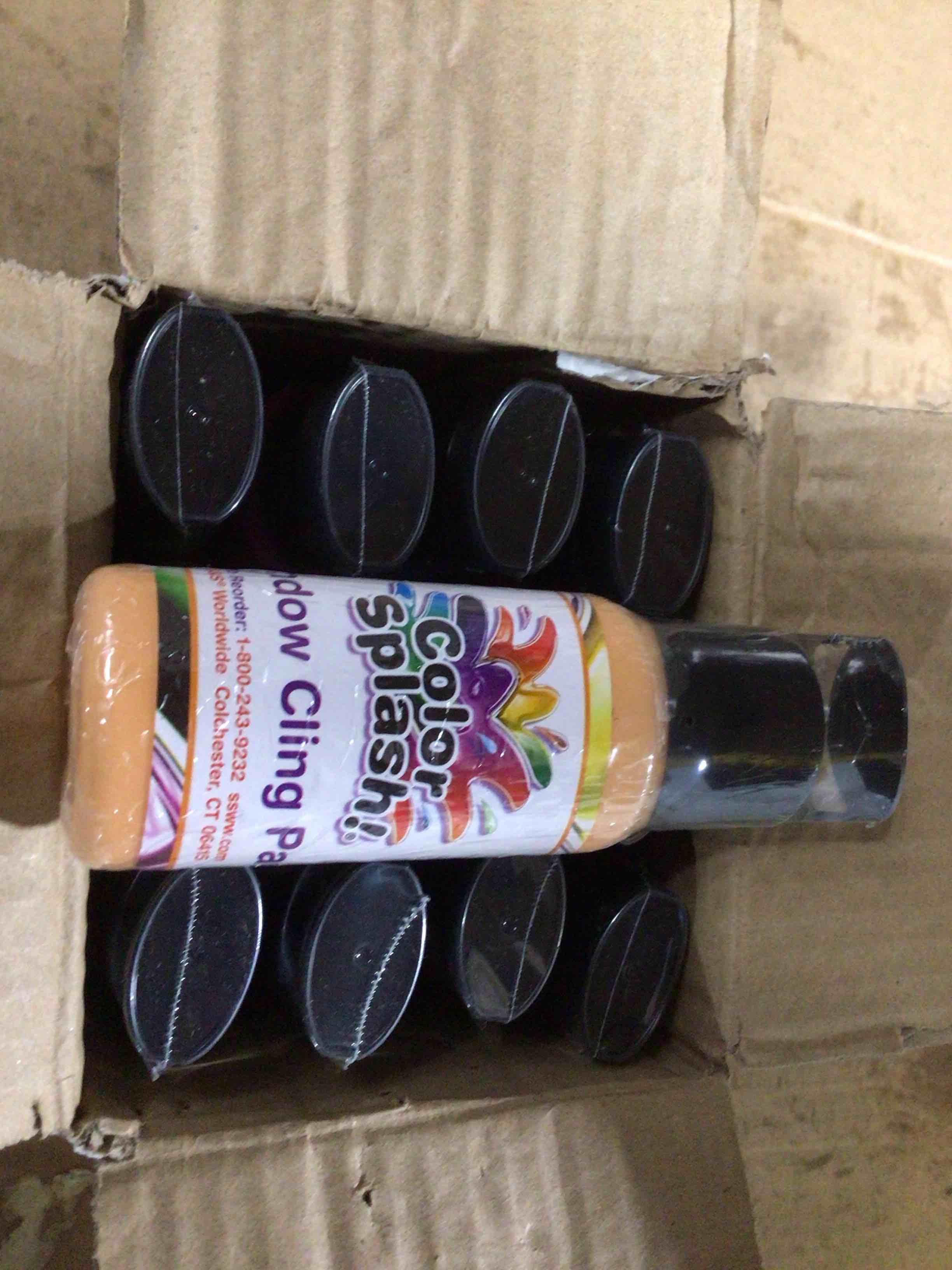 Condition photo showing New/Like New for Color splash, window cling paint 