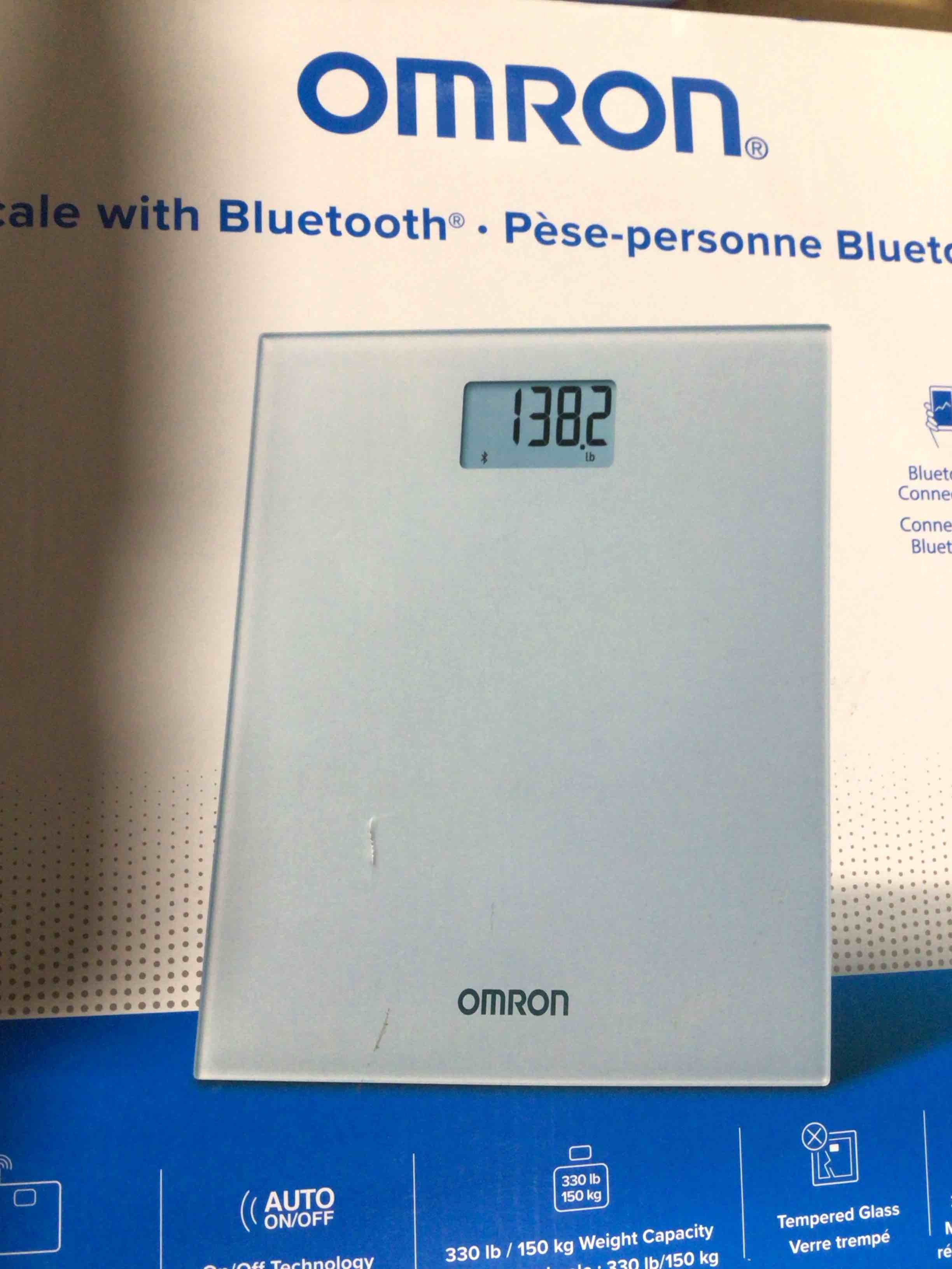 Condition photo showing New/Like New for OMRON scale with Bluetooth 