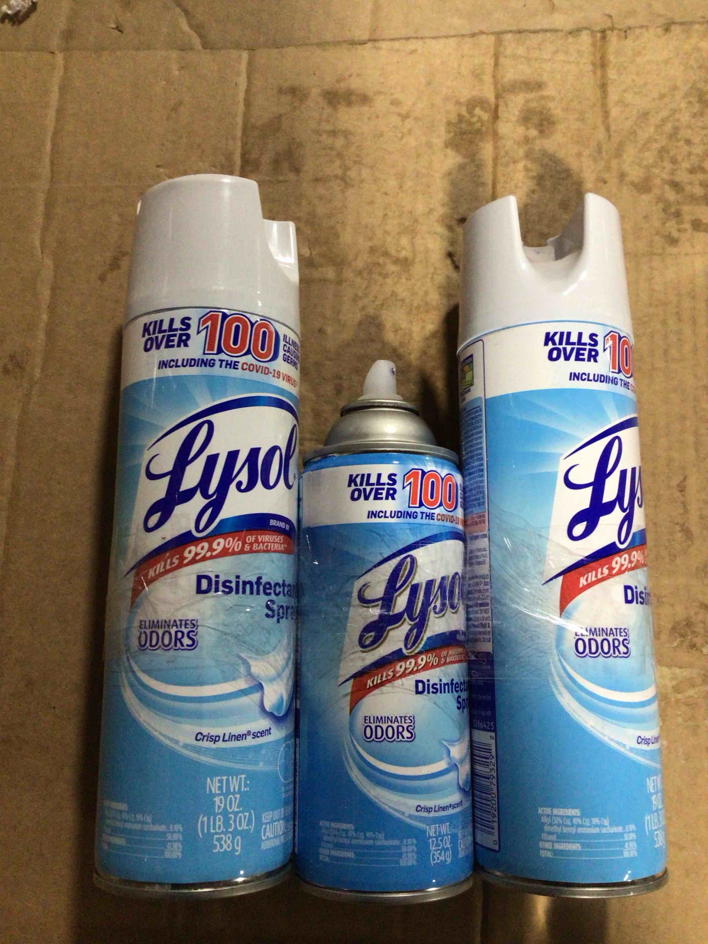 Condition photo showing New/Like New for Laysol disinfectant pack of 3 