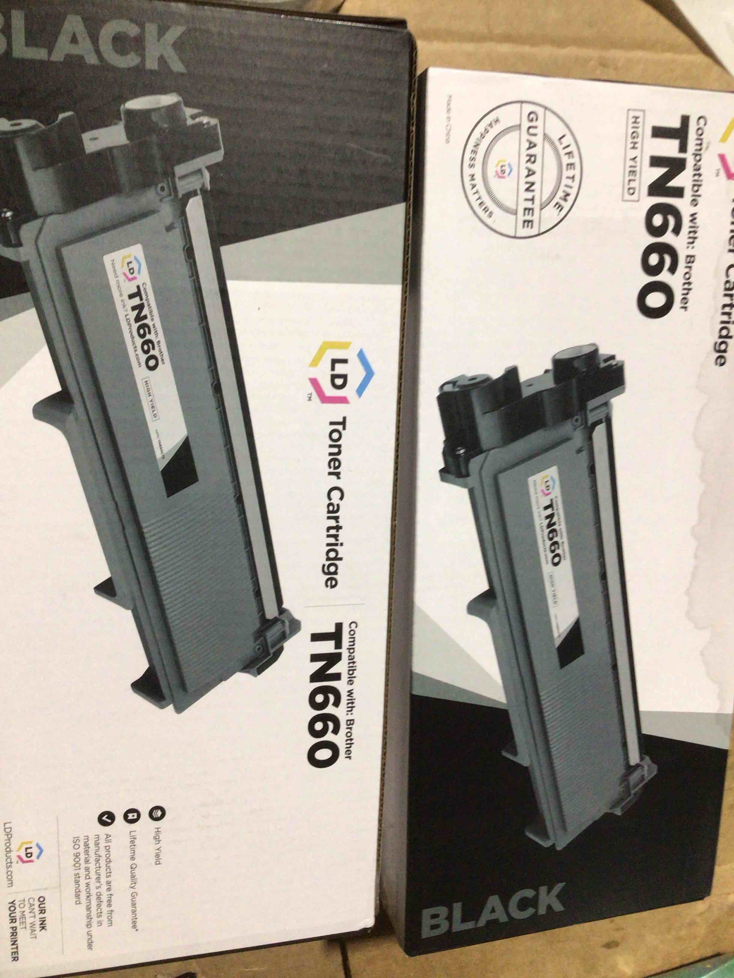 Condition photo showing New/Like New for toner cartridge compatible with brother (black) 2pack TN660