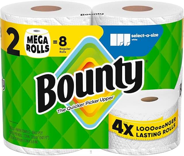 bounty paper towels 5 rolls 