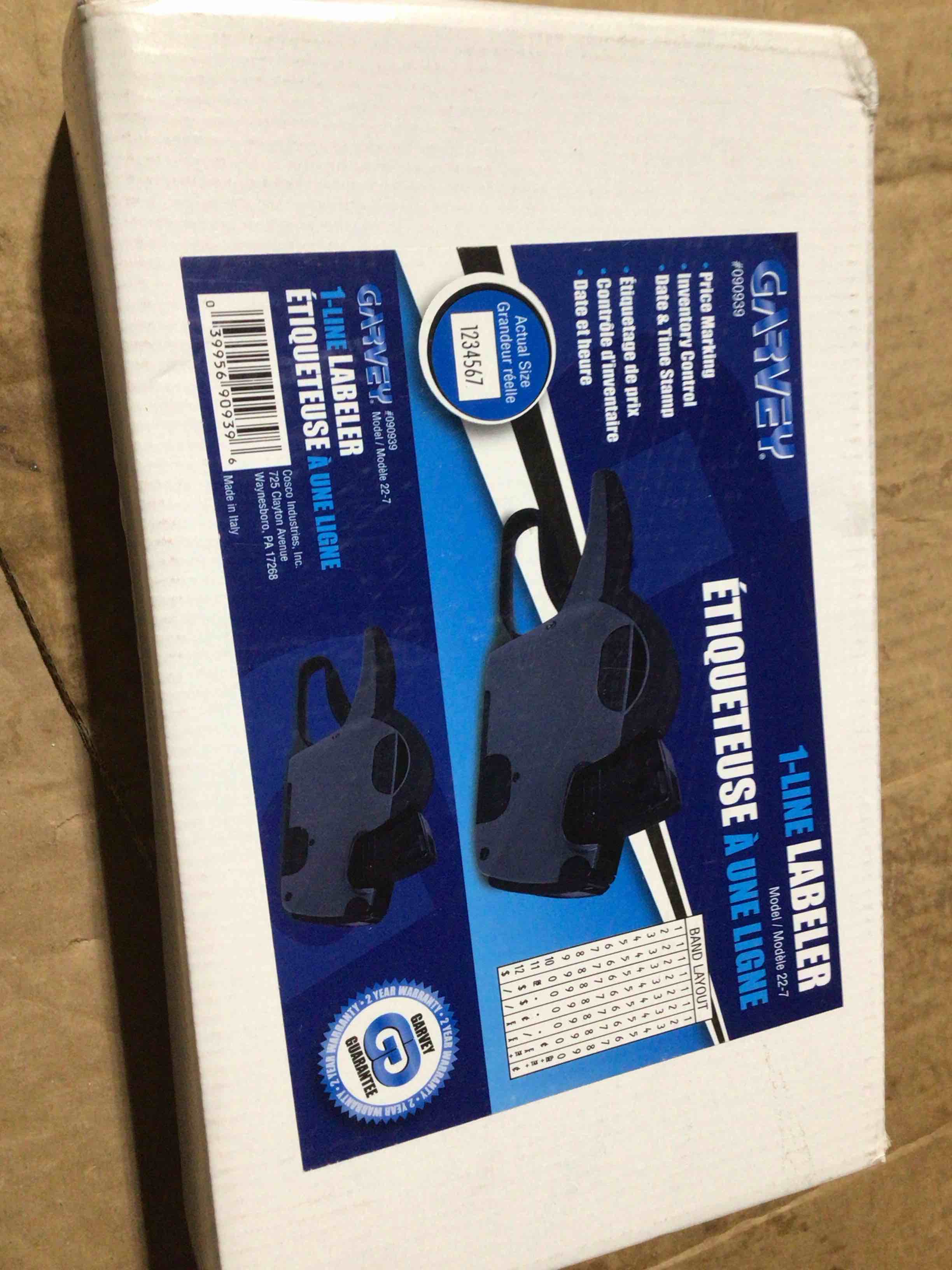 Condition photo showing New/Like New for GARVEY 1-LINE LABELER 