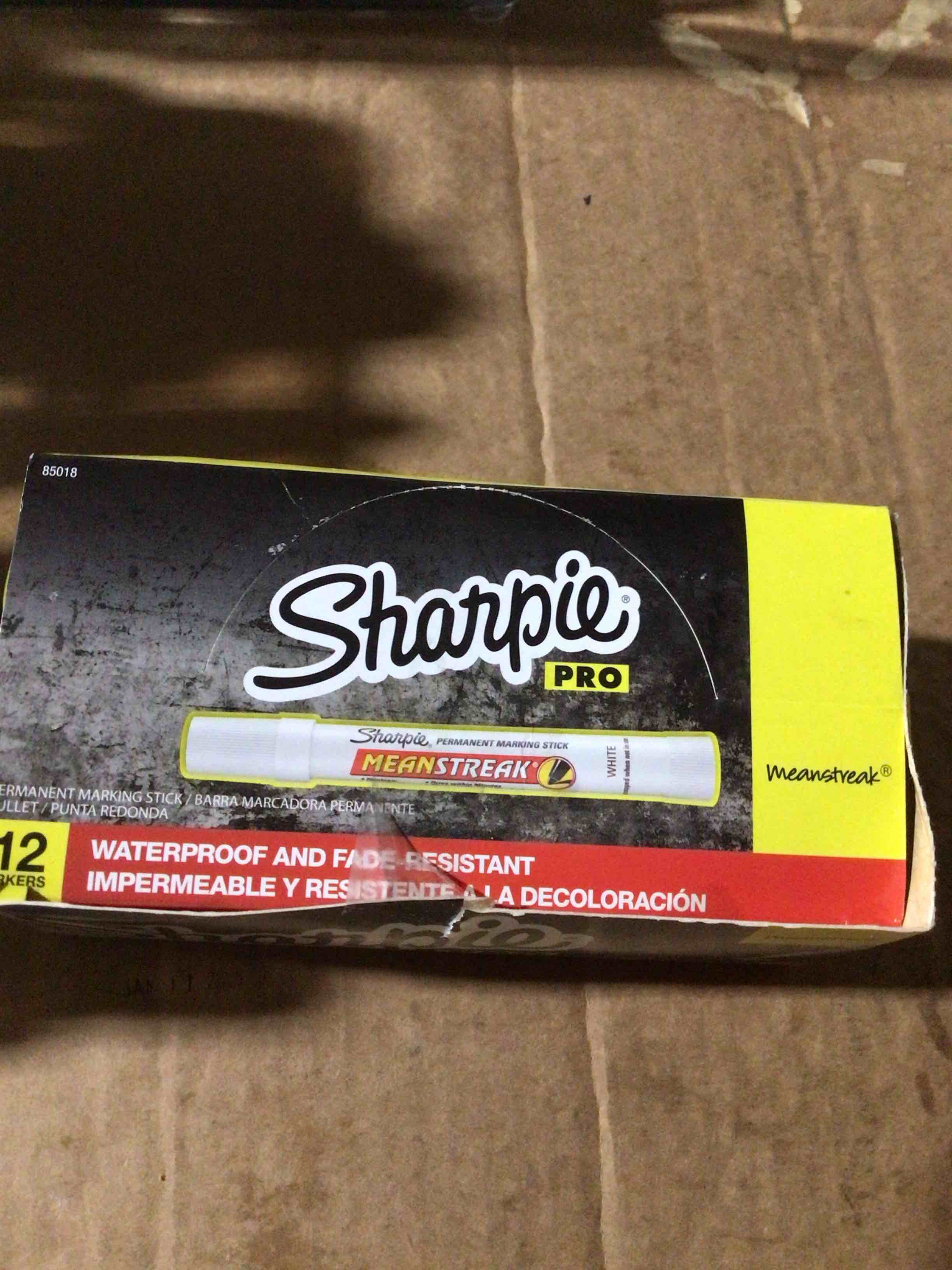 Condition photo showing As Is for sharpie waterproof, fade resistant marking stick (white)