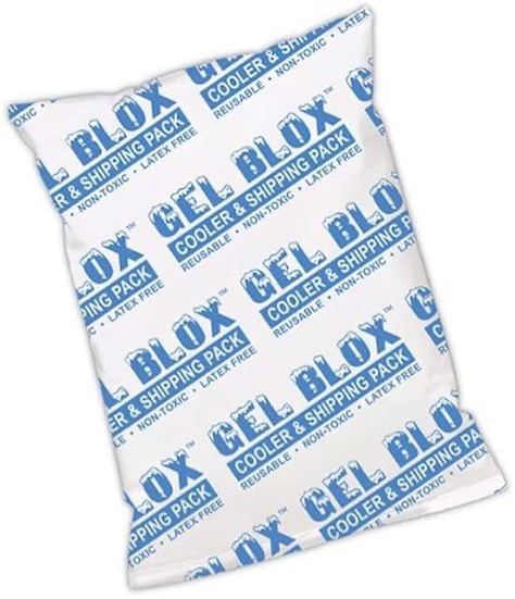 gel bloxs cooler & shipping bags, reusable/non-toxic/latex free