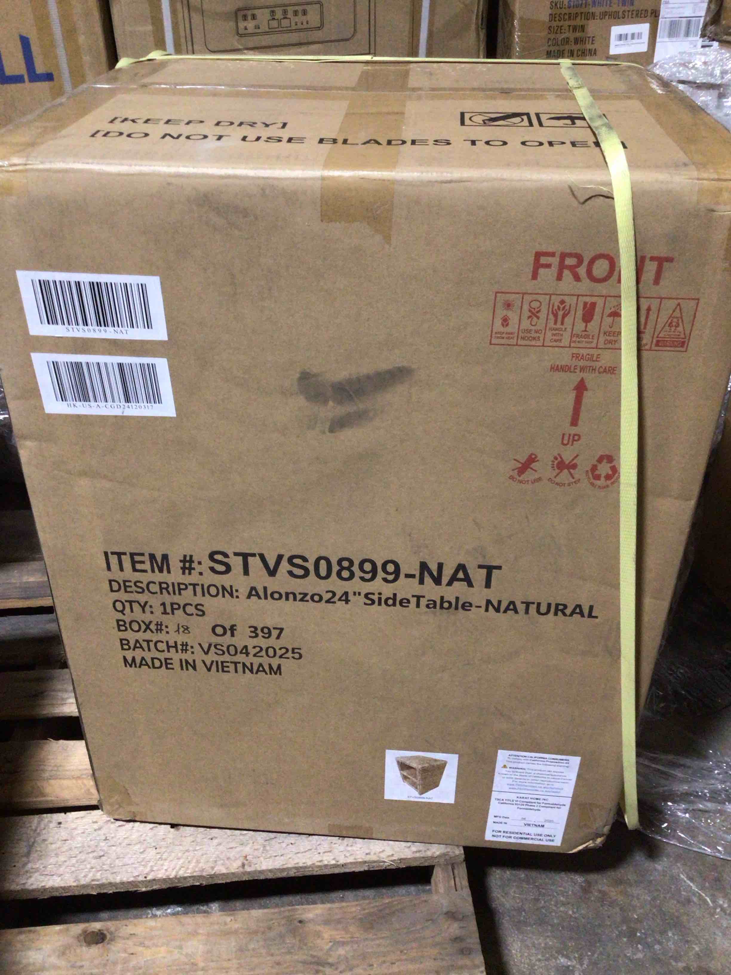 Condition photo showing New/Like New for Alonzo 24” Side Table- Natural 