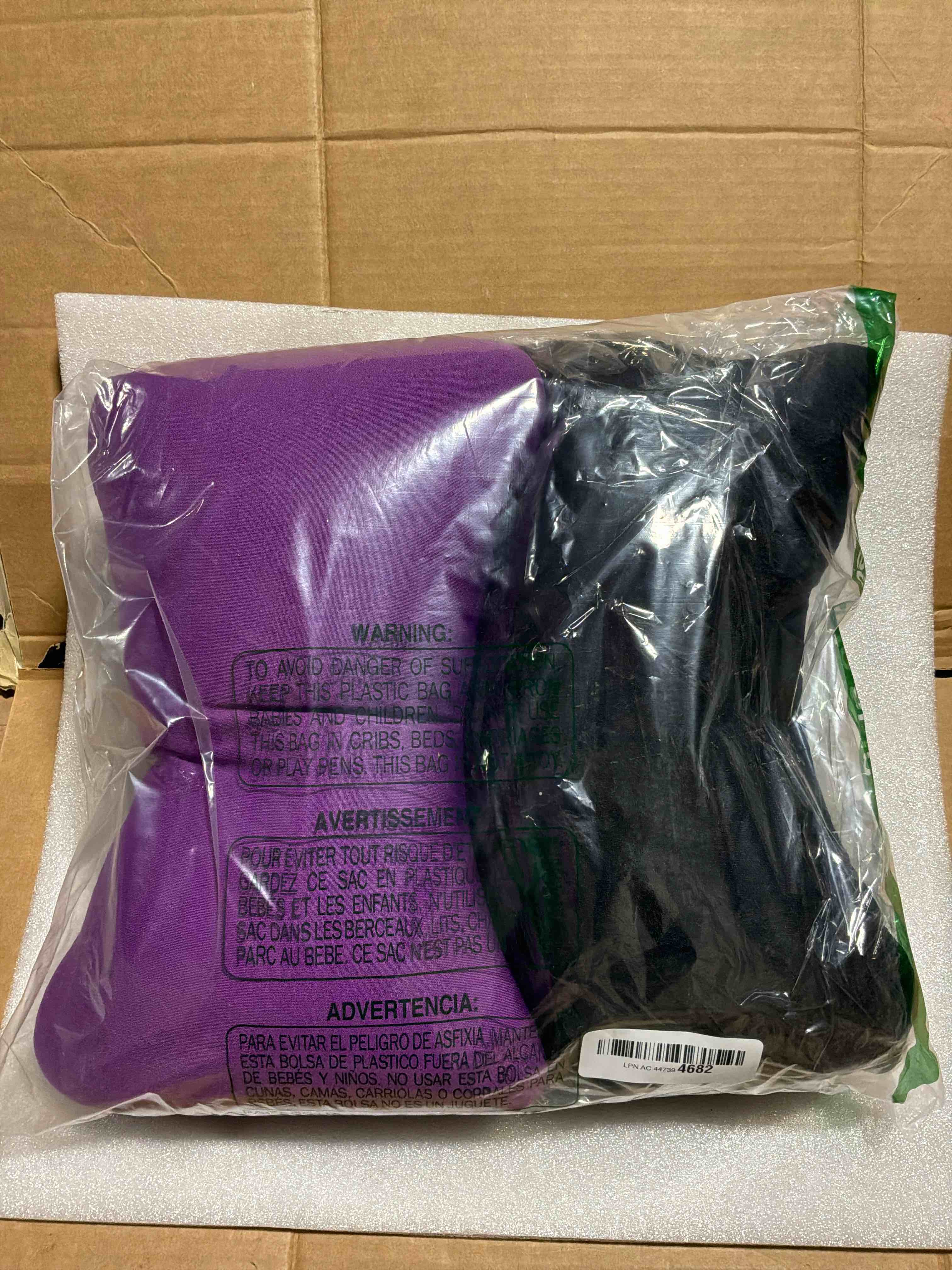 Condition photo showing New/Like New for Thyle 2 Pack Microbead Neck Pillow 15 x 8 x 2'' Bone Headrest Sleeping Microbead Pillows Soft Cushion Comfortable Support Bolster for Adults Back Sleeping Sofa Bed Travel Home(Black, Violet)