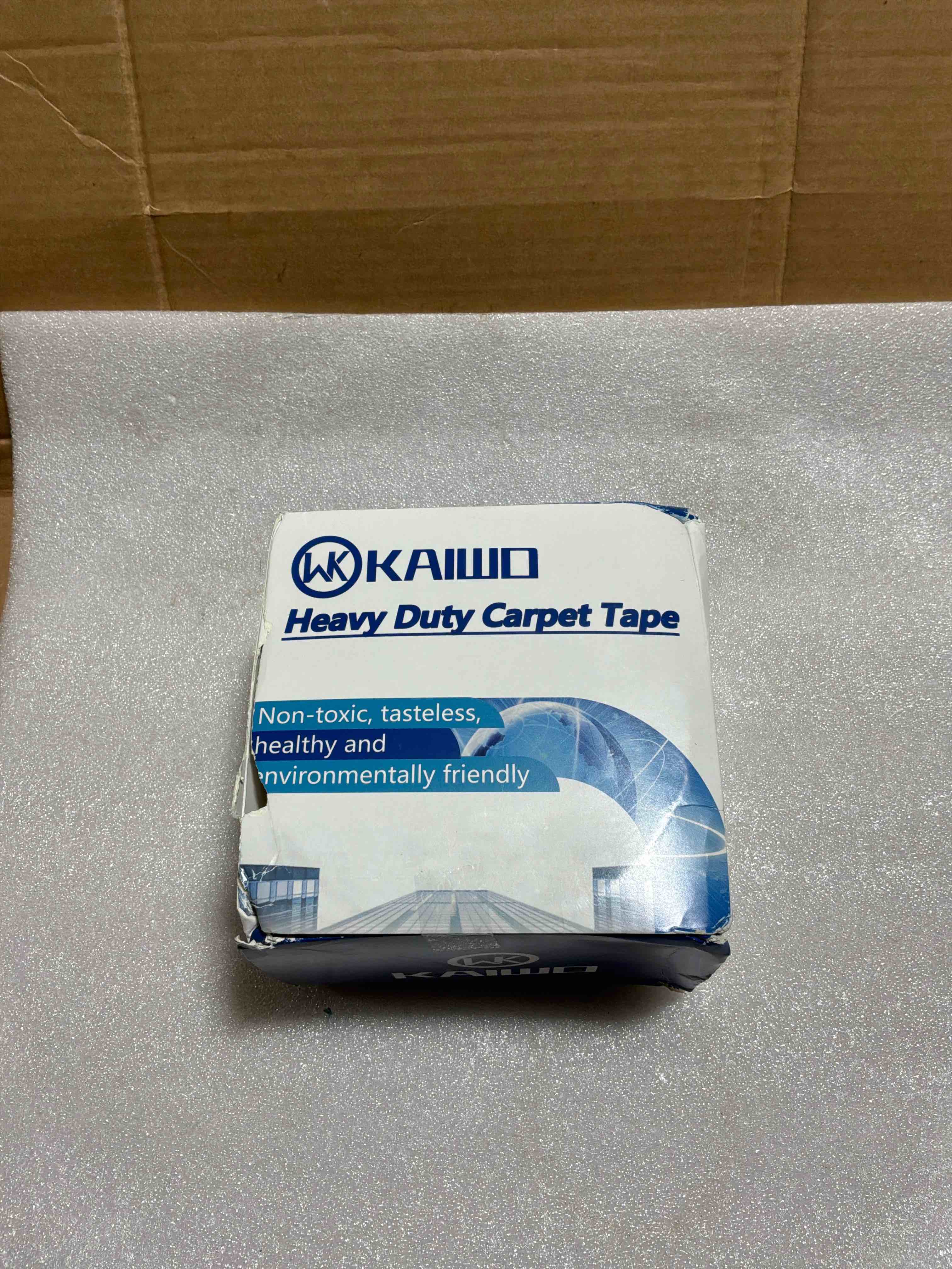 Condition photo showing New/Like New for Heavy Duty Carpet Tape Double Sided 4 INx30YD Rug Tape for Area Rugs on Carpet, Perfect Rug Gripper for Holding Area Rugs, Hardwood Floors, Outdoor Rugs, Stair Treads, White.