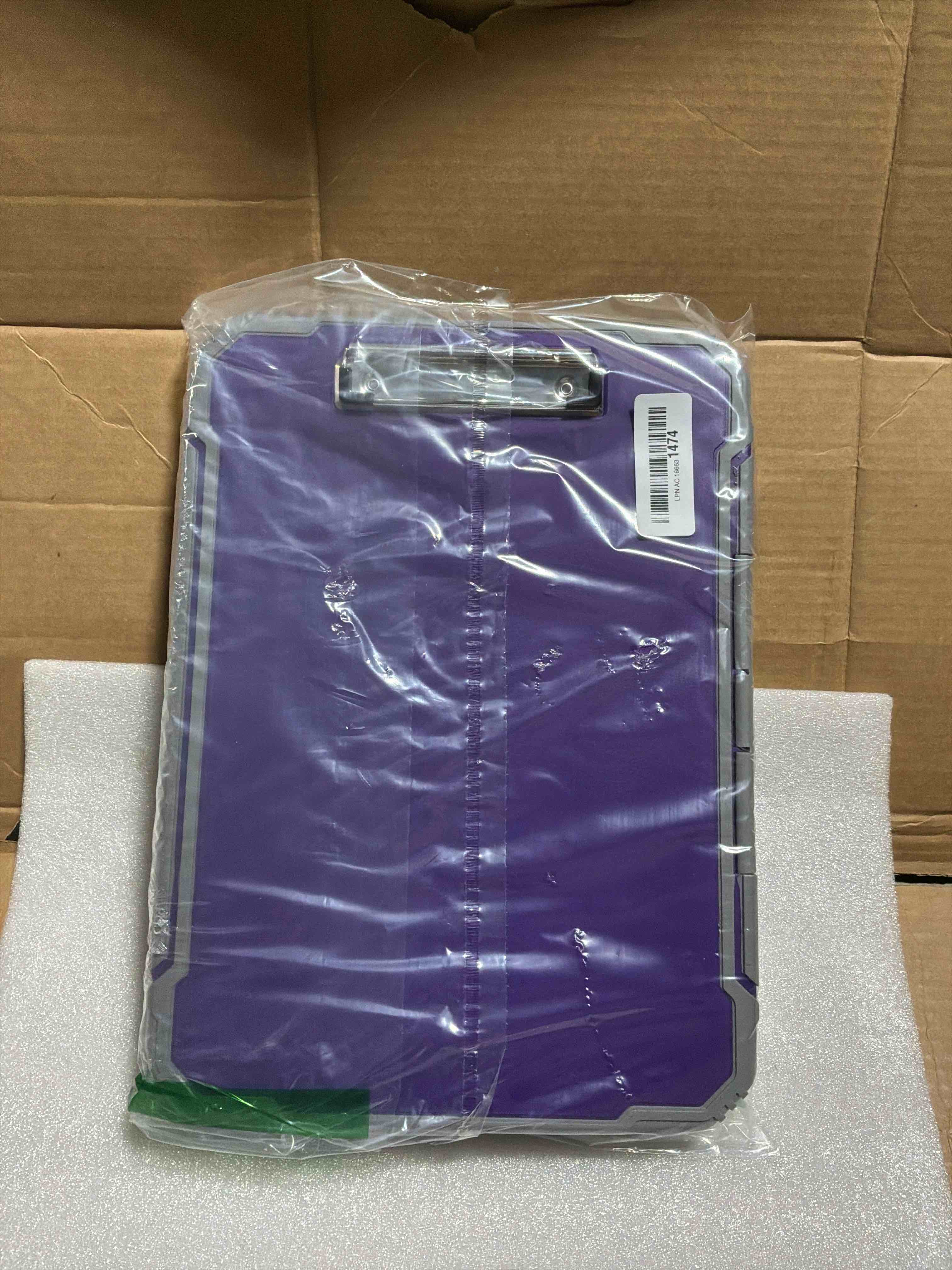 Condition photo showing New/Like New for Thicker Clipboard with Storage, Internal Pen Pouch Included, A4 / Letter Size, Toughest Construction Clipboard with Waterproof, Heavy Duty Clip Boards 8.5x11 with High Capacity for Office Dark Purple