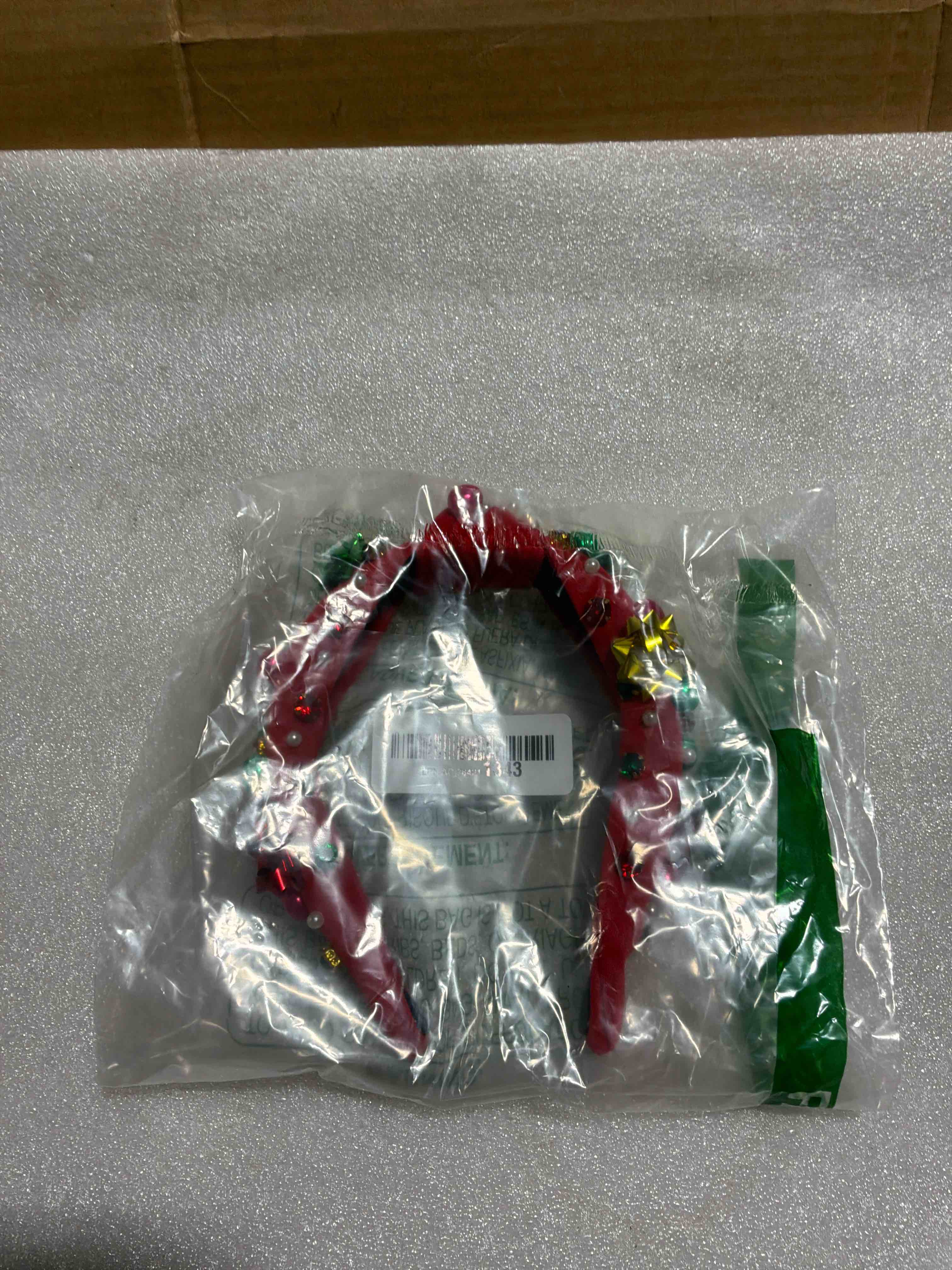 Condition photo showing New/Like New for Christmas Headband for Women, Headbands with Christmas Tree Crystal Pearl Snowflake Decorations Holiday Overalls Hairband for Sweaters Outfits Hair Accessories