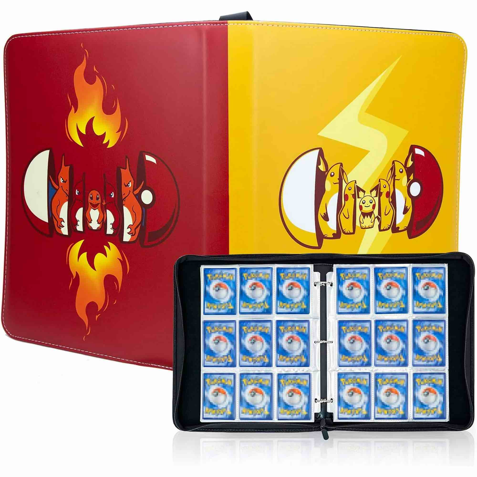 2 pack trading cards binder 9 pockets kid boys girls ( fits 900 cards )