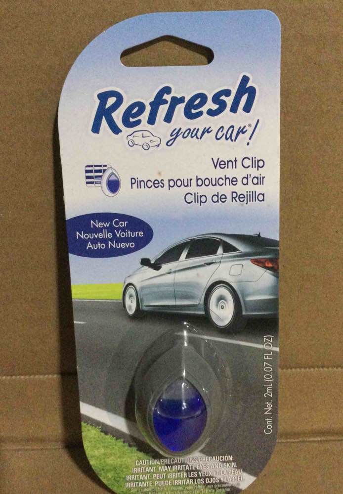 refresh your car mini odor diffuser vent clip, new car smell, pack of 1