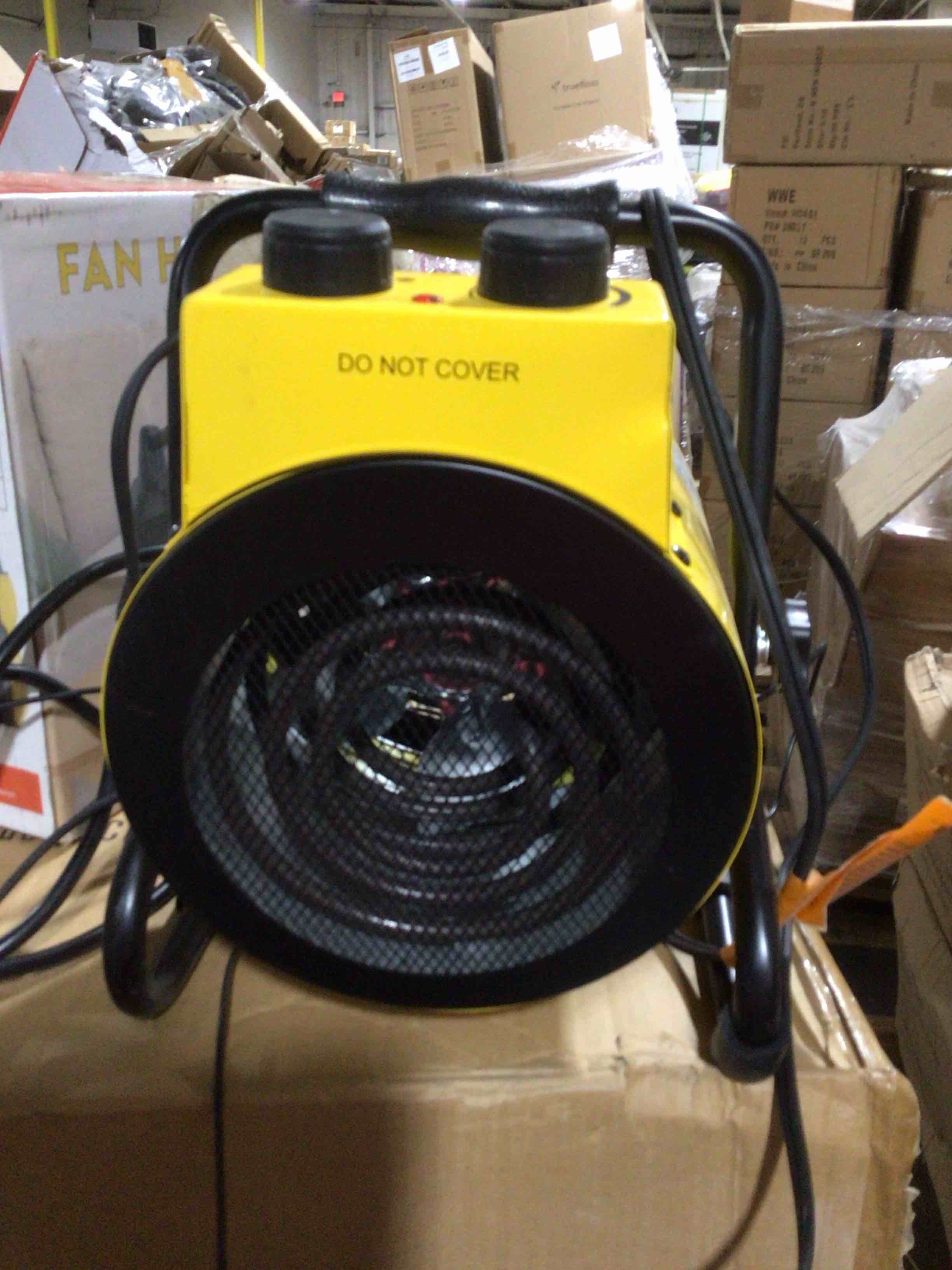 Electric Patio Heater - Greenhouse Fan Heater Portable Space Heater, Adjustable Thermostat, for Greenhouse, Garage, Office, Workplace, PTC Fast Heating, Electric Ceramic Heaters,Metal Base