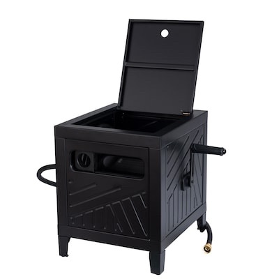 style selections hose box steel 100-ft container hose reel