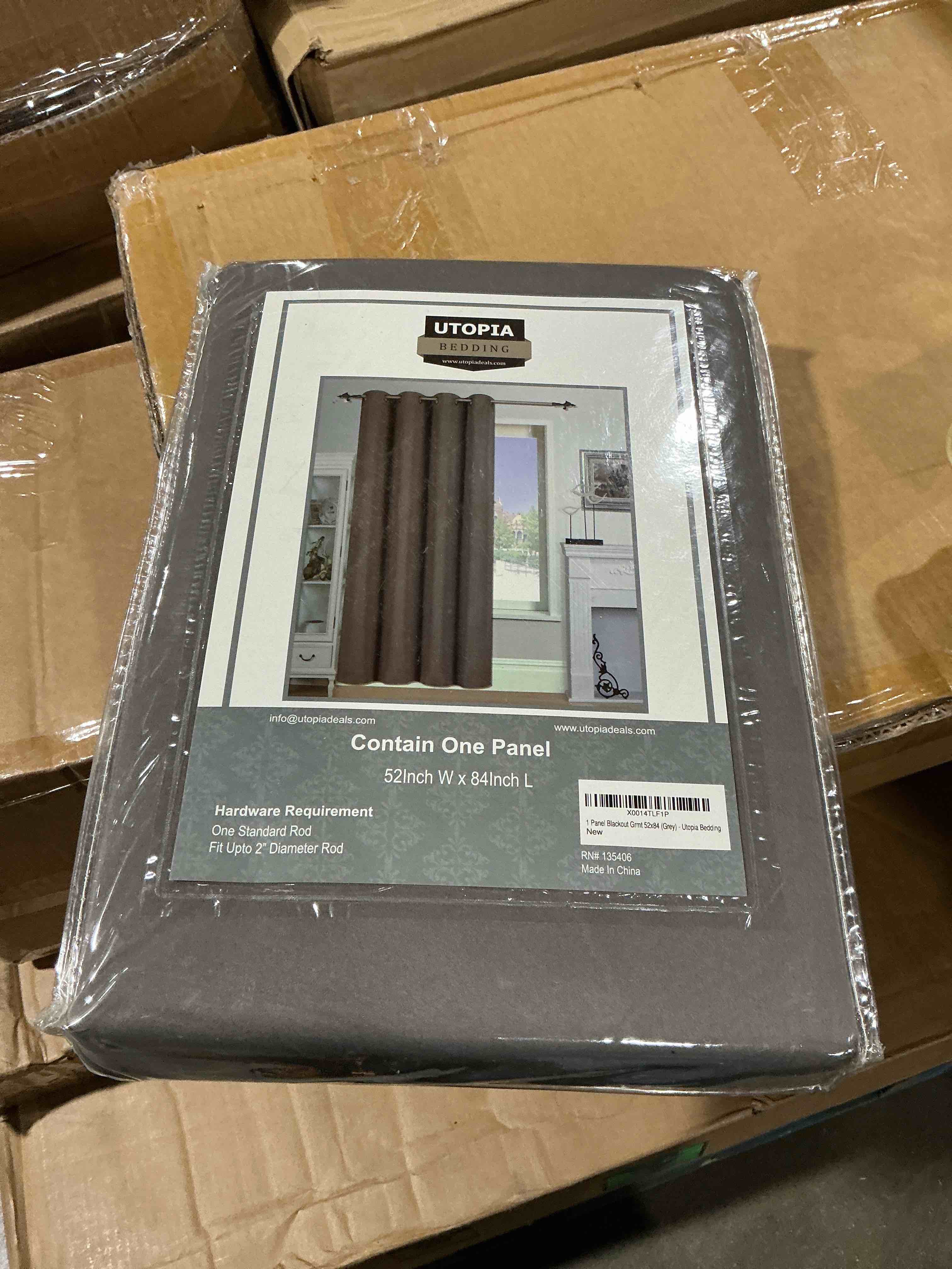 (Similar to)ECLIPSE Blackout Curtains for Bedroom - Palisade 52\" x 84\" Insulated Darkening Single Panel Grommet Top Window Treatment Living Room, Grey 52 in x 84 in Grey