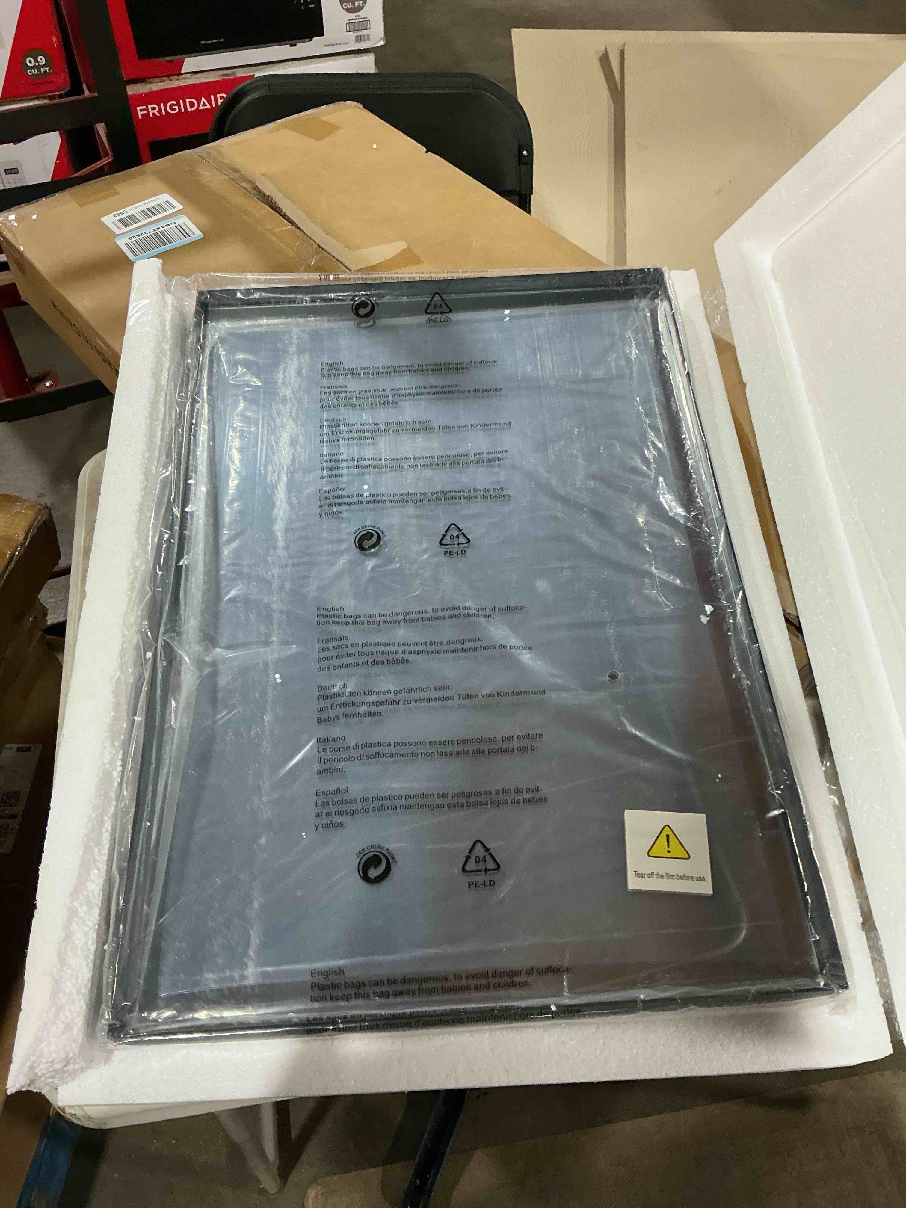 VocalStar 16 x 24 Inch Black Bathroom Mirror for Wall, Square Corner Rectangle Black Metal Framed Bathroom Vanity Mirror Modern Farmhouse, 1/4-inch Shatterproof Glass | Ultra-Flush Hanging Black 24\"L x 16\"W