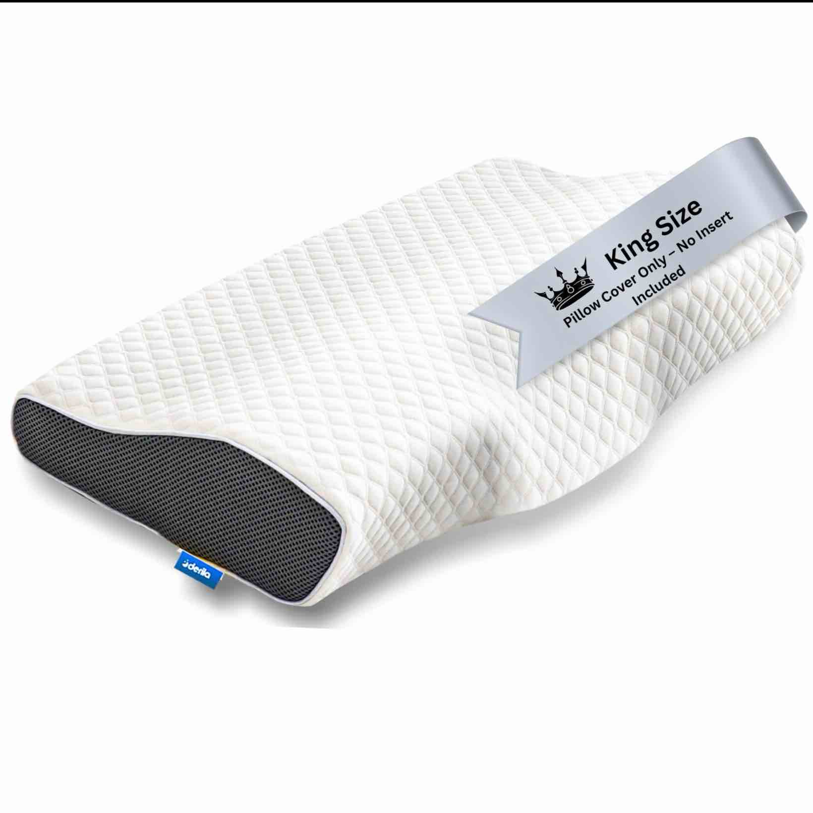 Condition photo showing Good Condition for Derila King Size Pillowcase | Designed to Keep Your Derila Memory Foam Pillow for snoring Relief Covered and Protected with This Crisp, Clean, White Pillowcase Made from Premium Materials