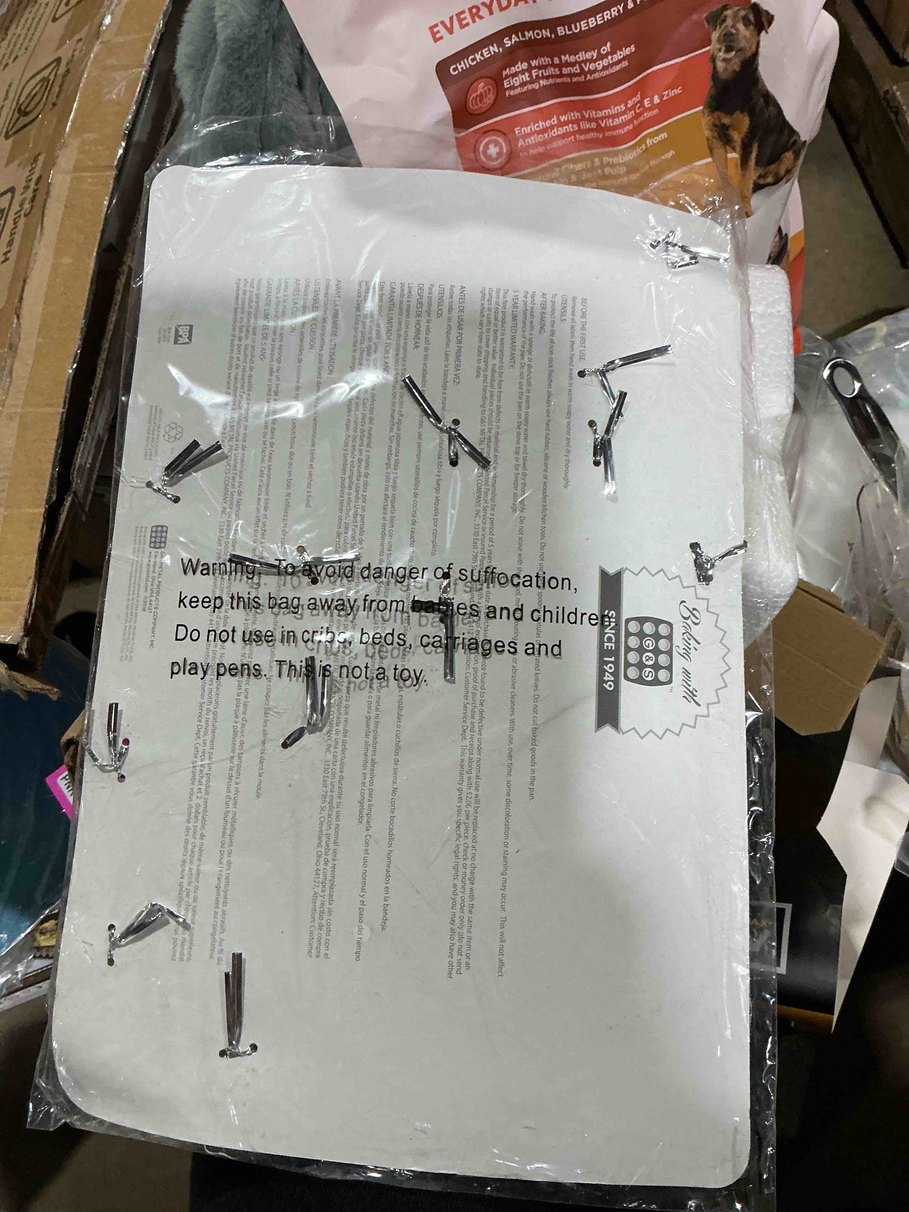 Condition photo showing Good Condition for Baking set 7 Pc. Set Spring Cookie Sheet with Assorted Spring Flowers Cookie Cutters Butterfly Tulip Daisy Zinnia Pinwheel Dragonfly Easter Flowers Bakeware