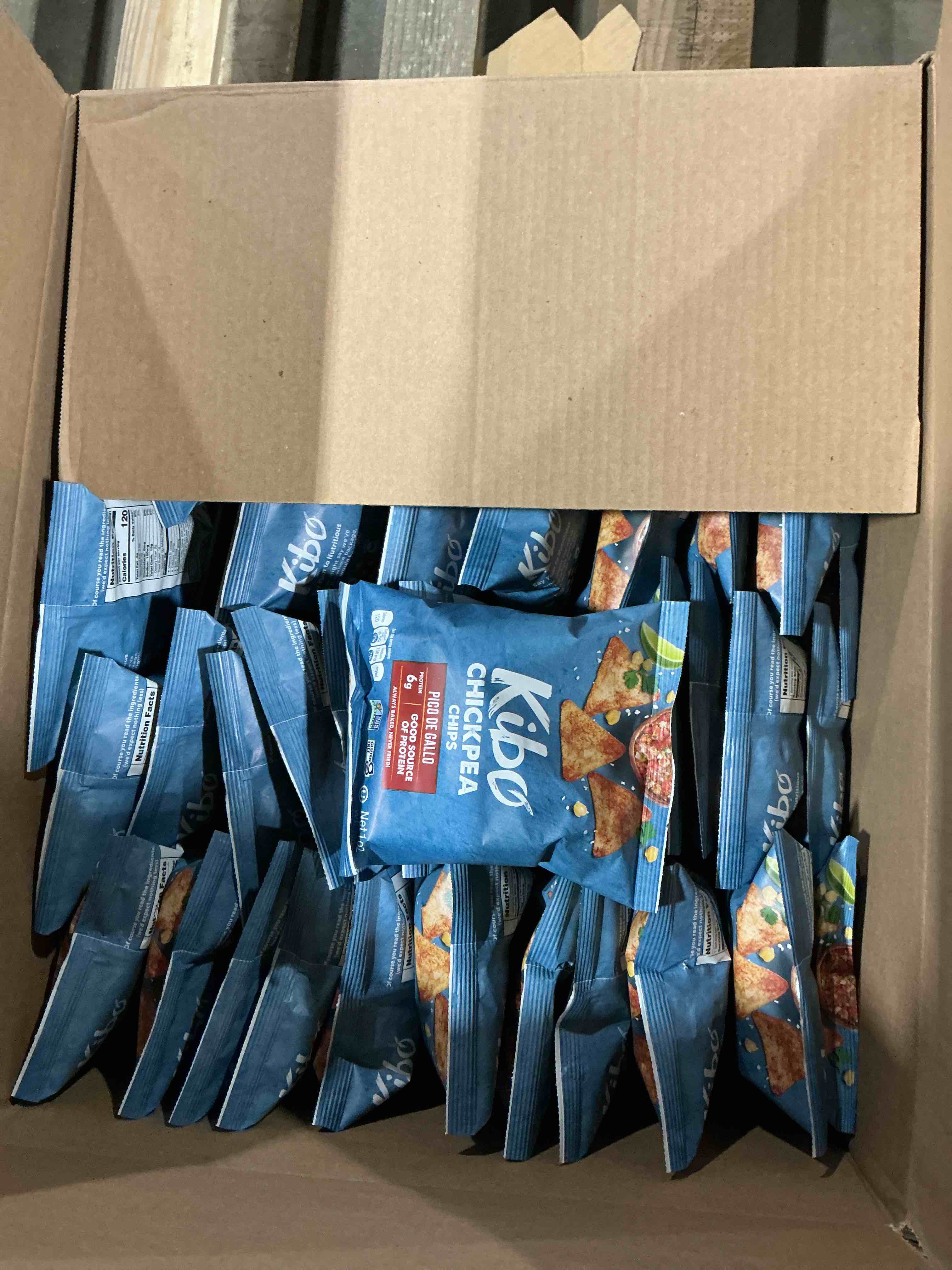 Kibo Chickpea chips pack of 80 1oz bags