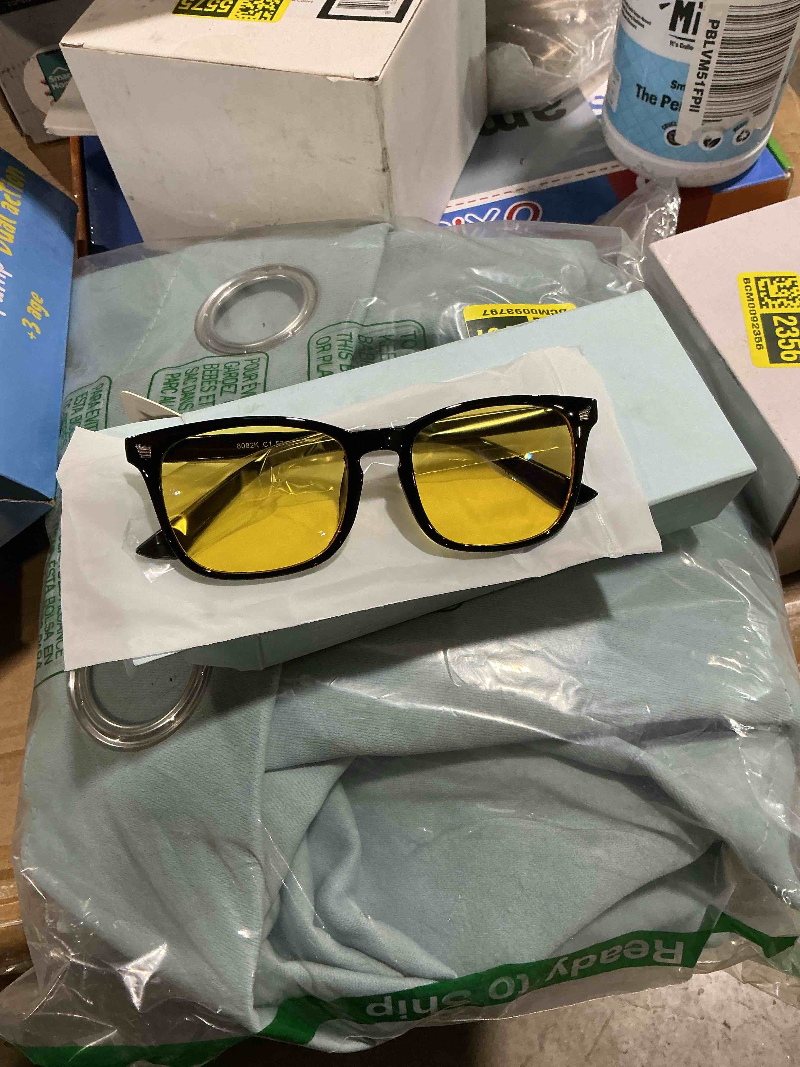 Condition photo showing Good Condition for livho high tech night driving blue light glasses - advanced blue light blocking computer glasses *b1 light black+clear night vision