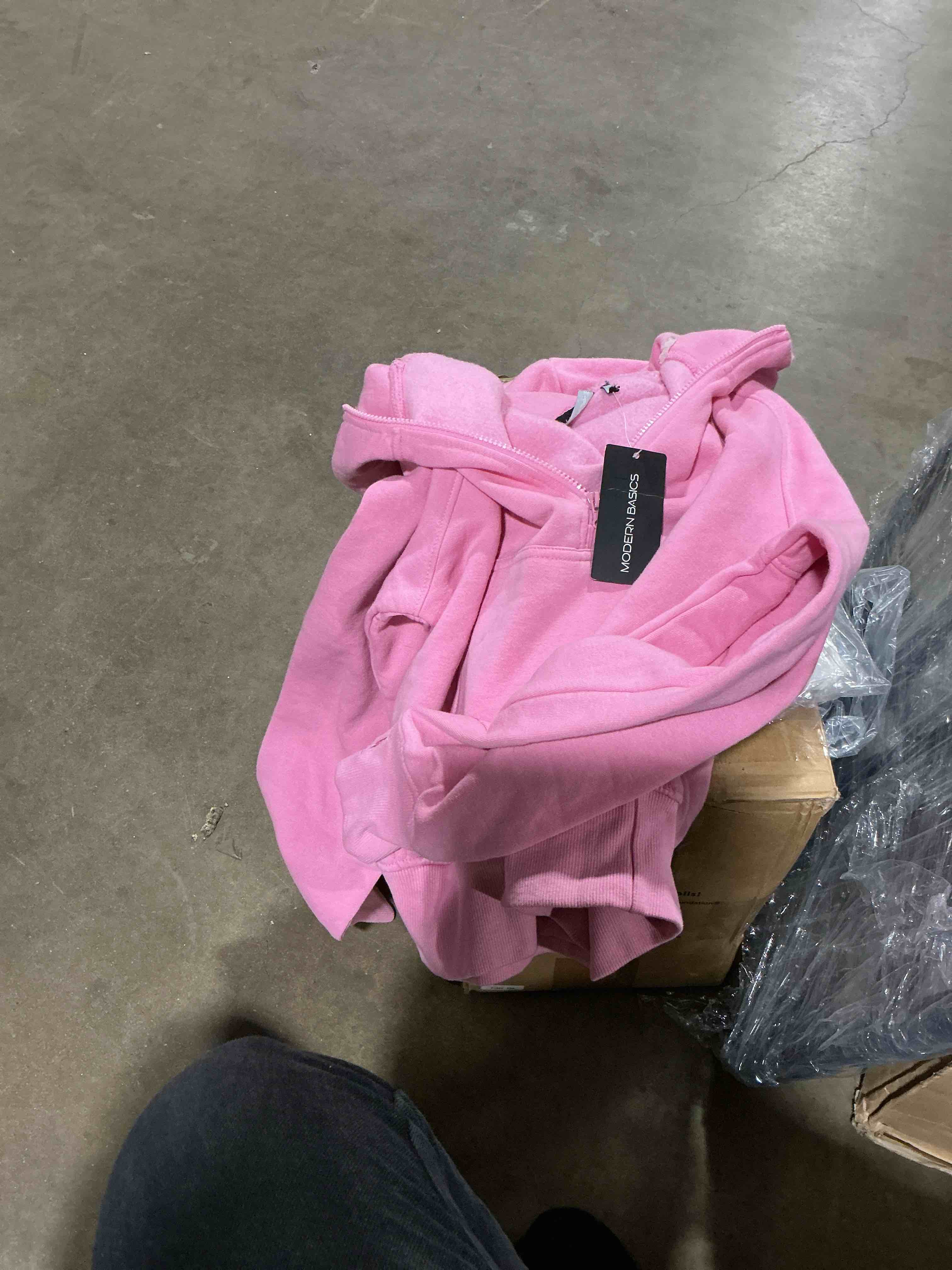 womens half zip hoodie - fleece cropped sweatshirt for women, quarter zip up pullover medium pink