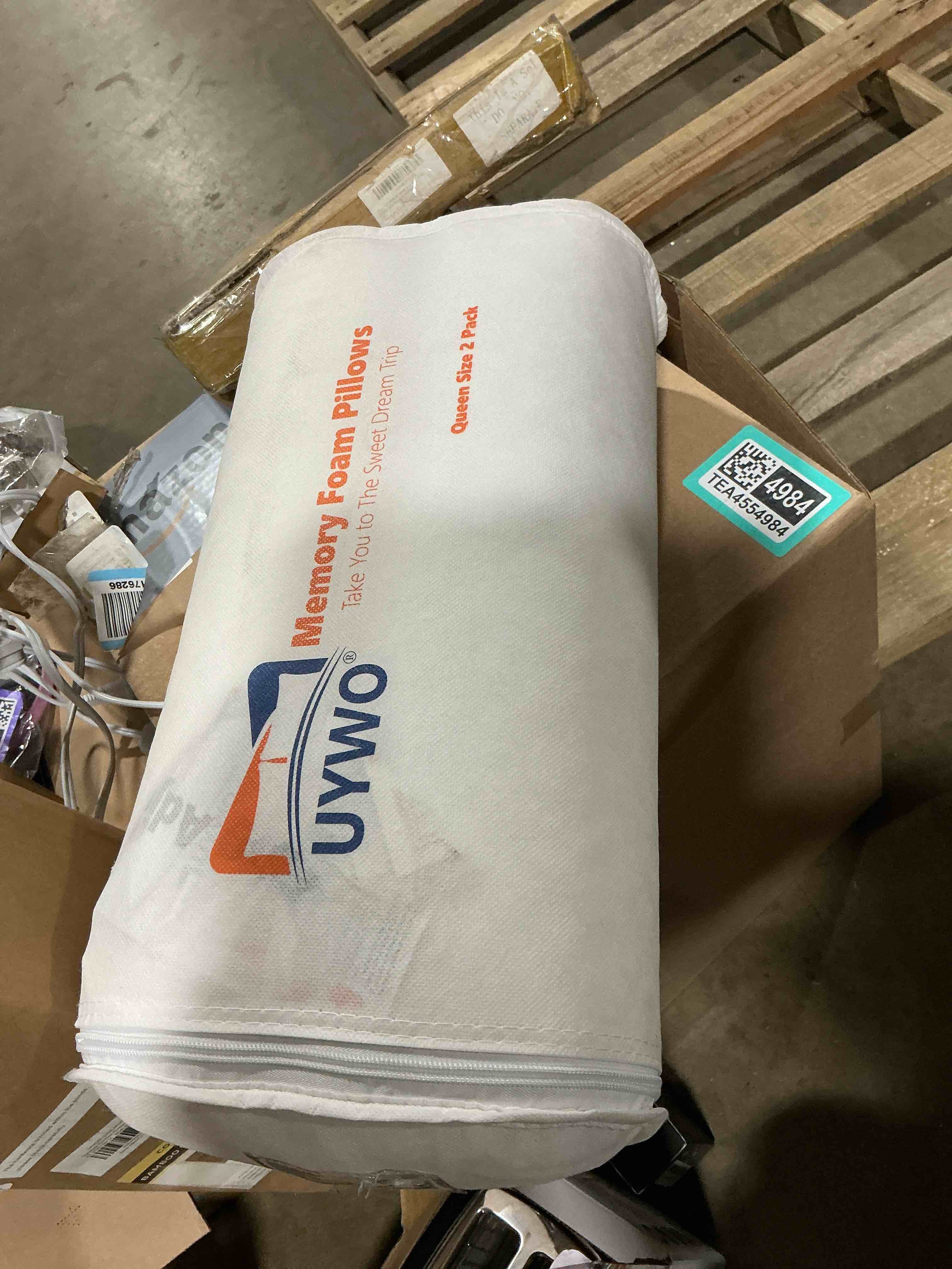 cooling pillows queen size set of 2, memory foam pillows with zipper, firm bed pillows adjustable for hot side back stomach sleepers white queen(pack of 2)