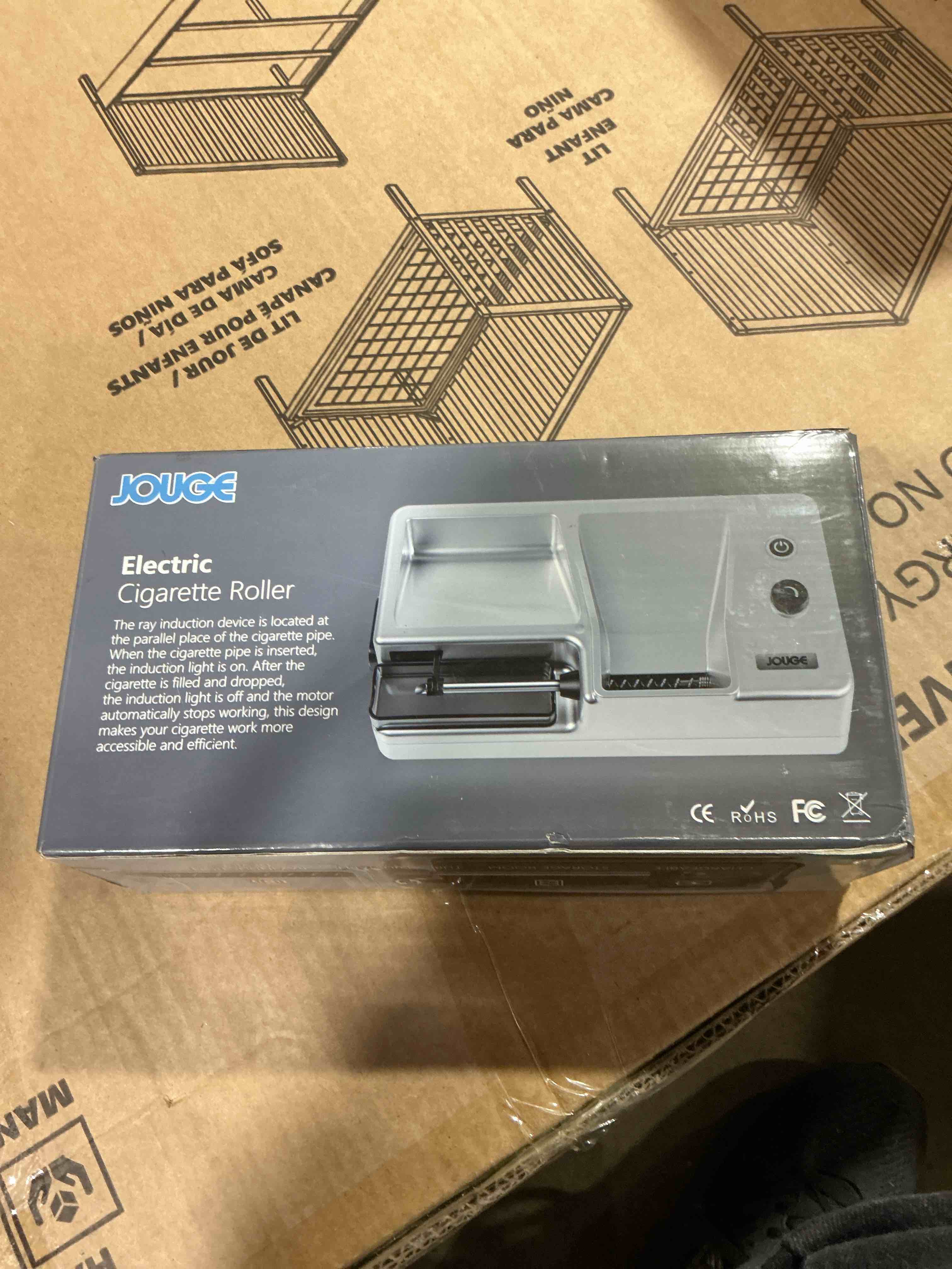 automatic cigarette rolling machine electric led intelligent sensing tobacco injector roller machine with with storage tray portable for king/regular size tubes 0.31'' 8mm (black)