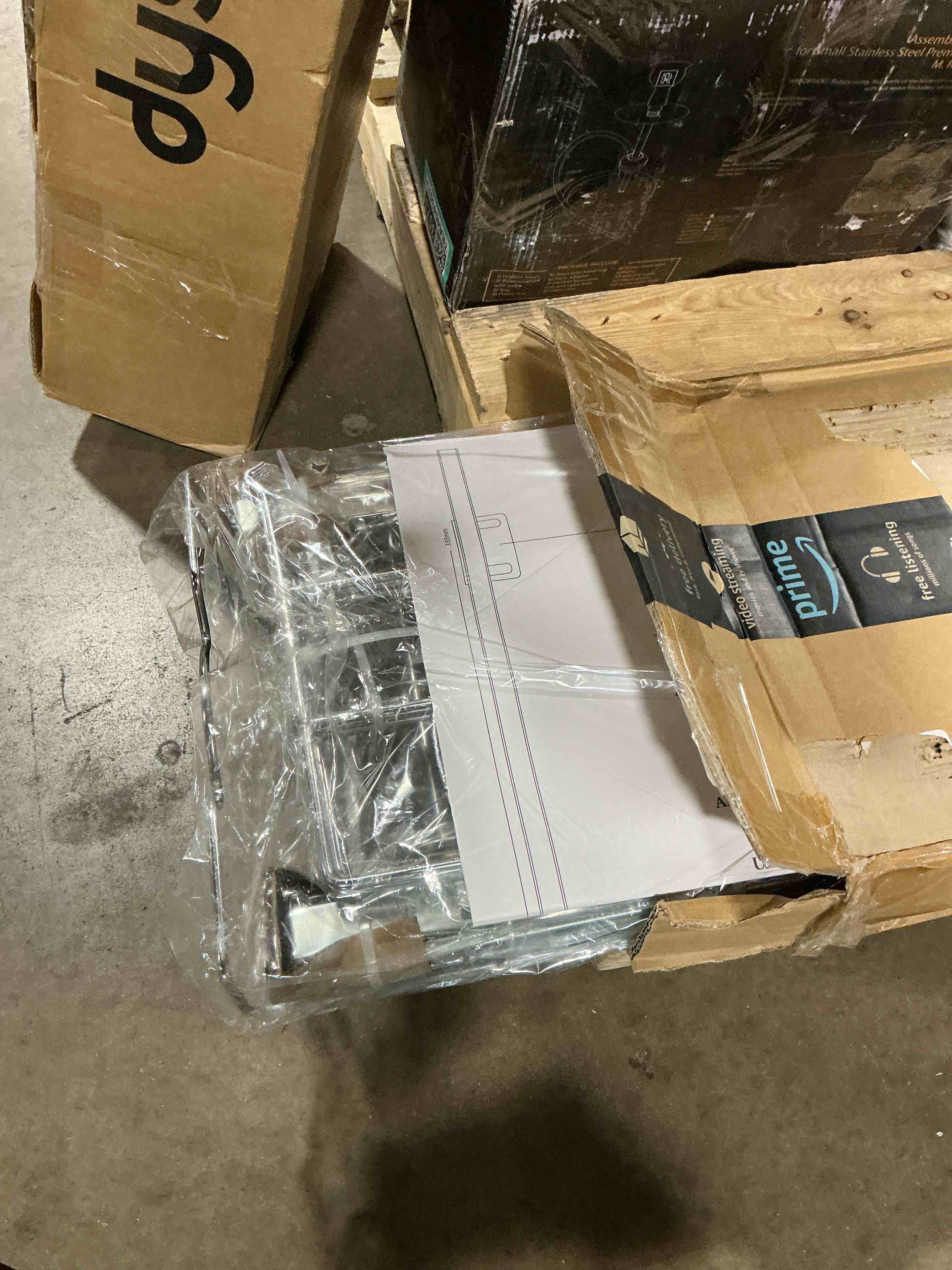 Condition photo showing Good Condition for holdn’ storage pull out organizer for bakeware, cutting board and trays, adjustable dividers - heavy duty, lifetime limited warranty - for narrow cabinet spaces, 12.5”w x 21”d x 11”h, chrome 12.5" w x 21" d