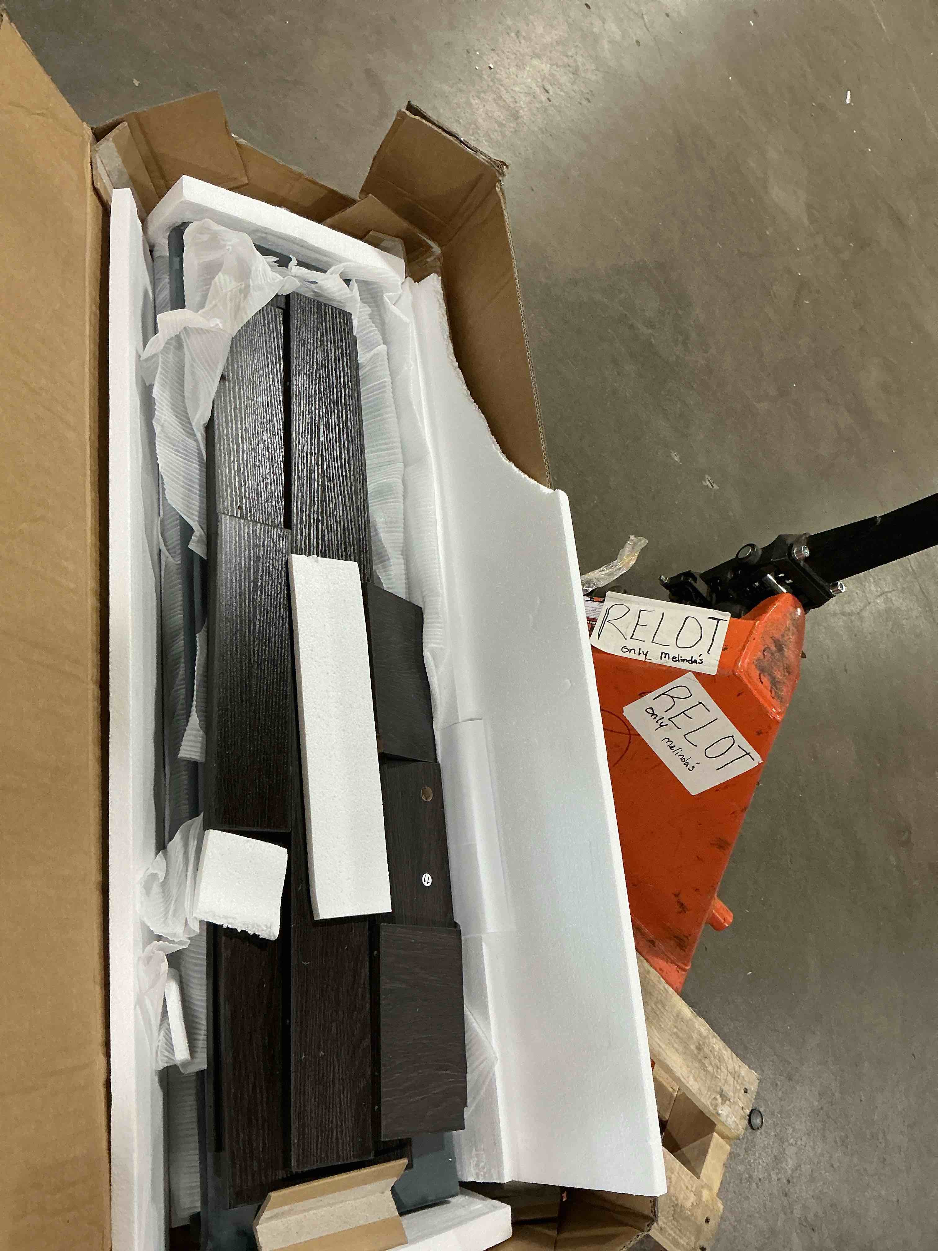 Condition photo showing As Is for dwvo  4 drawers, to queen bed easy assembly