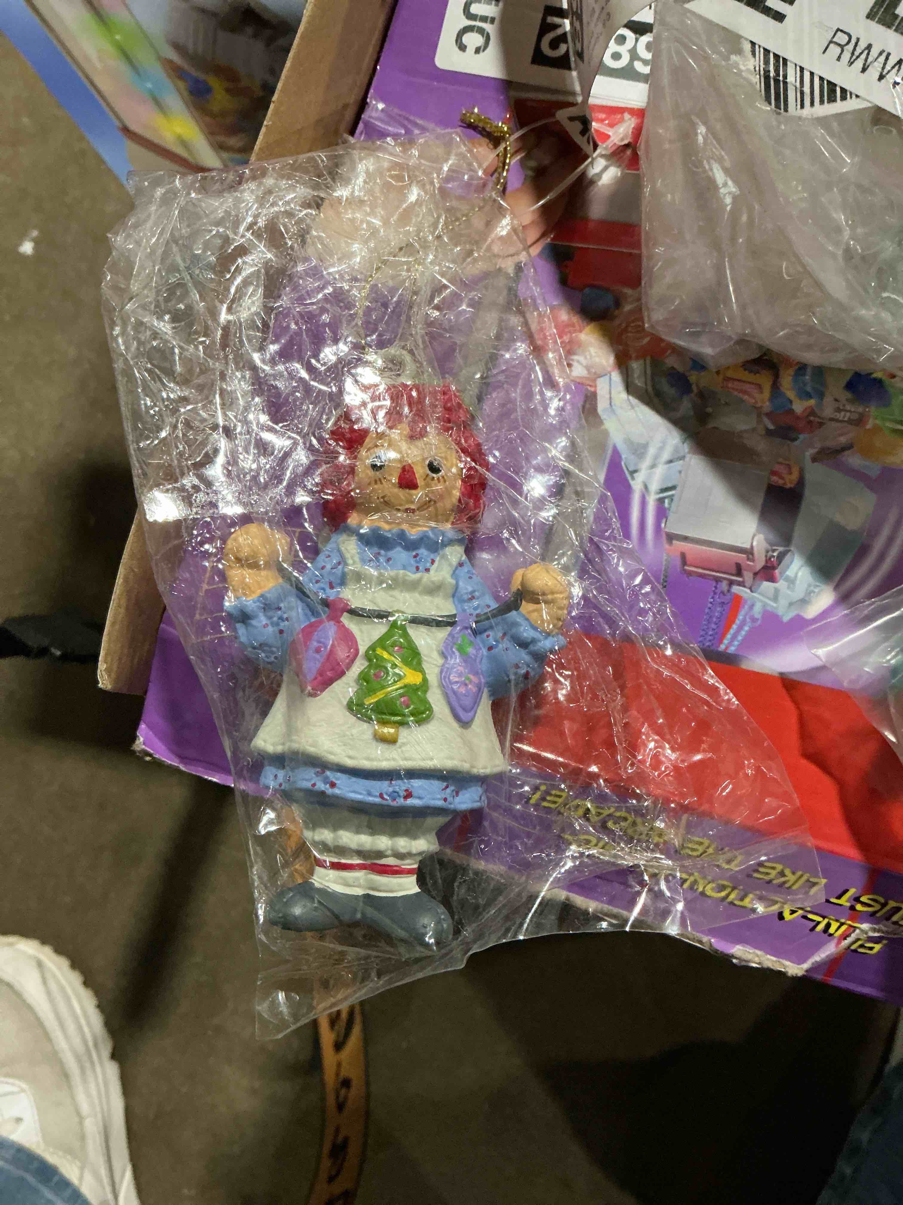 Condition photo showing Good Condition for kurt adler raggedy ann  blow mold ornament 