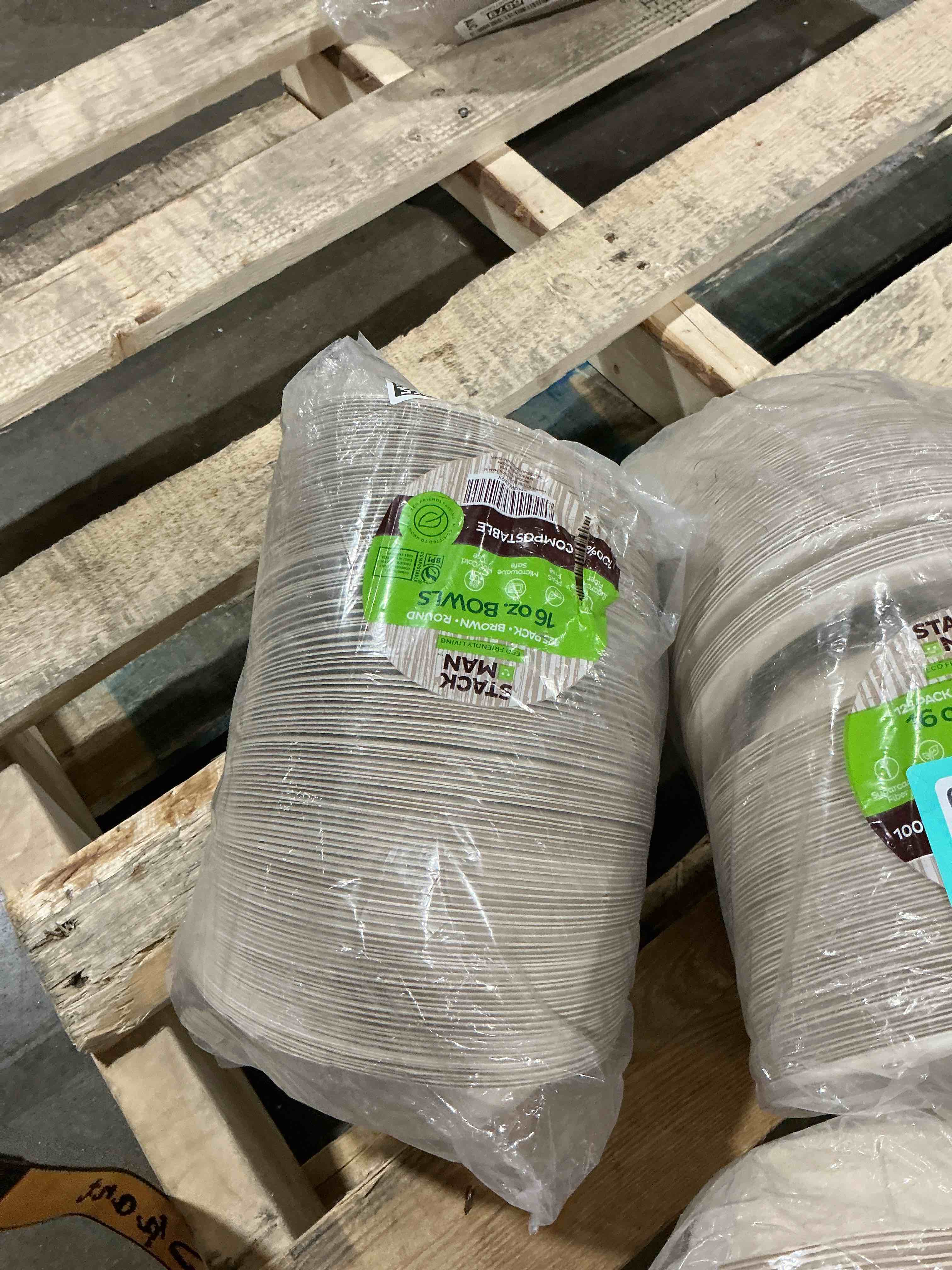 paper bowls, 100% compostable disposable soup bowl [125-pack] - pfas-free - bpi certified - [16 oz] heavy duty, eco-friendly, biodegradable bagasse hot food plates and bowls - natural brown