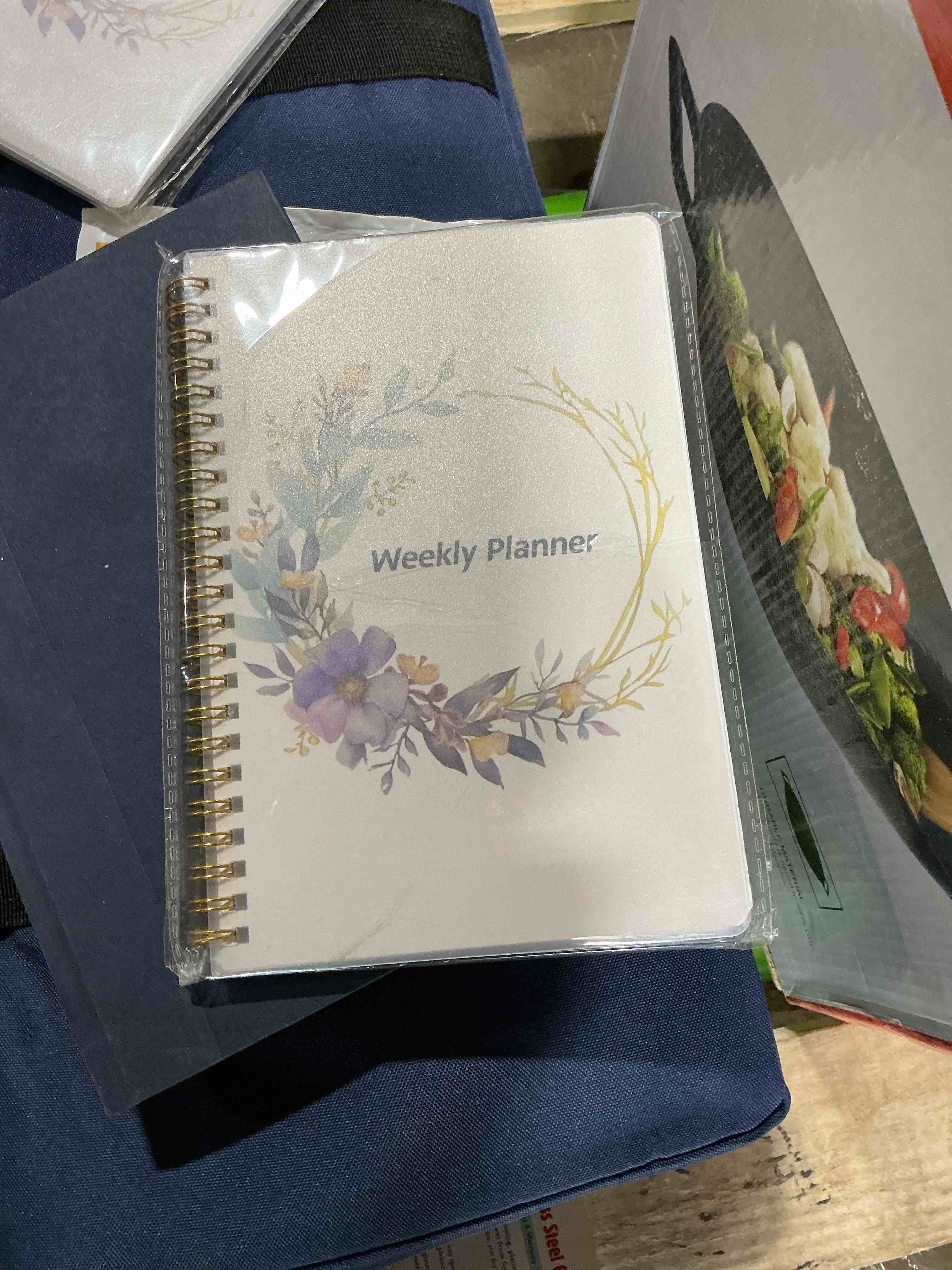 undated weekly planner- weekly goals notebook, a5 to do list planner, habit tracker journal with spiral binding