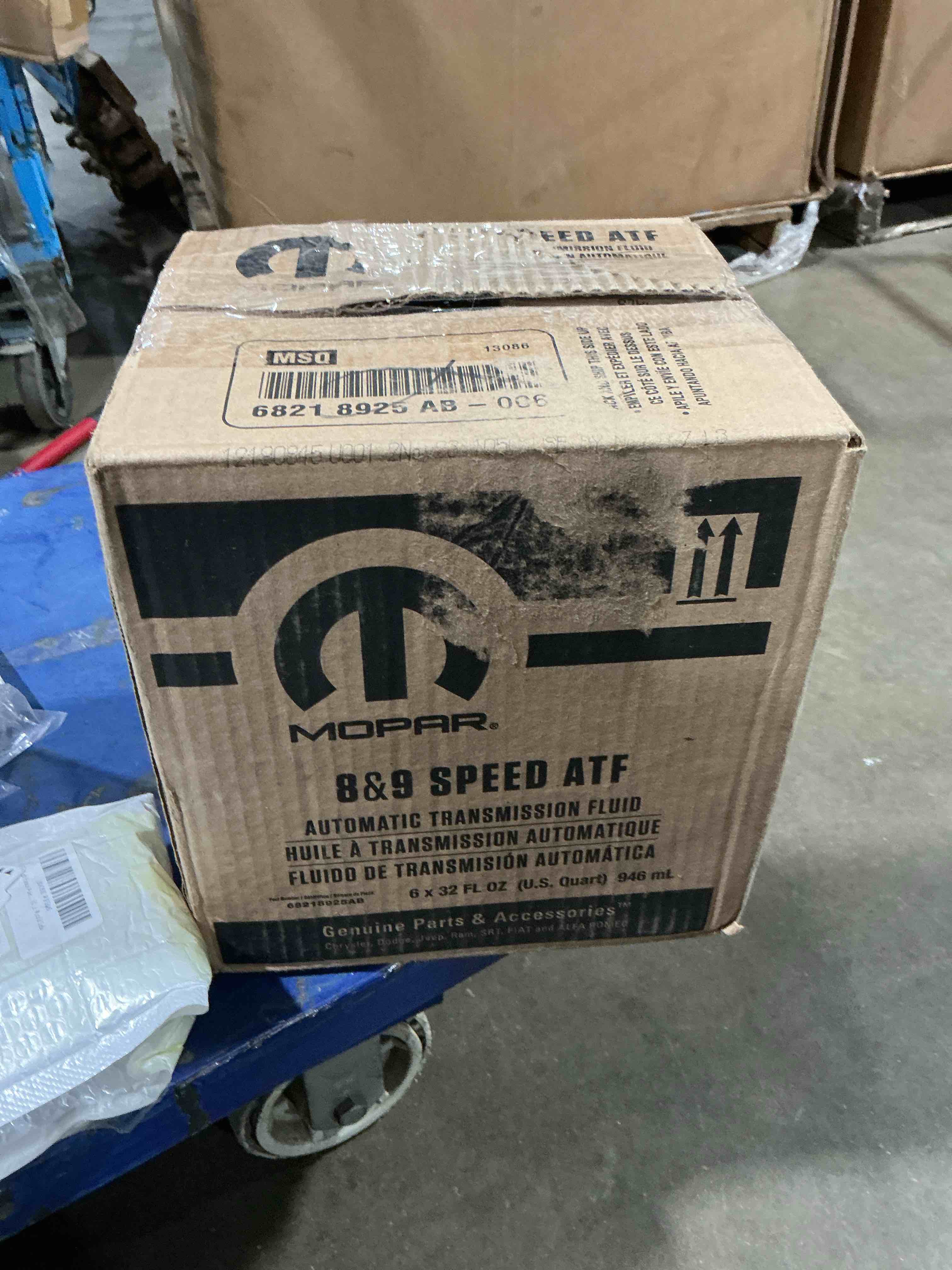 Condition photo showing Good Condition for mopar chrysler dodge jeep ram 8 and 9 speed automatic transmission fluid new case of 6