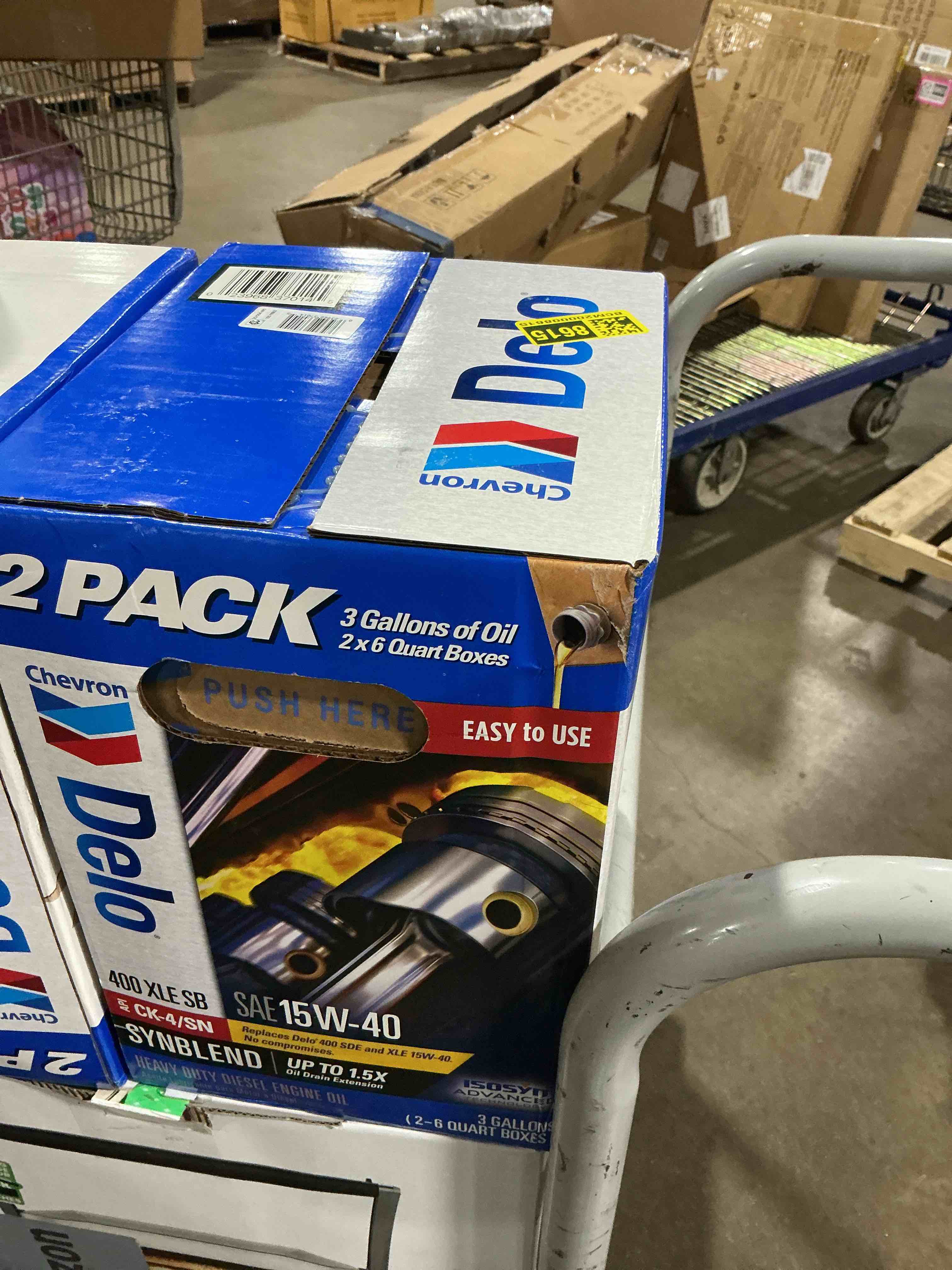 Condition photo showing Good Condition for delo xle sb synthetic blend diesel motor oil sae 15w-40 3 gallon smart change