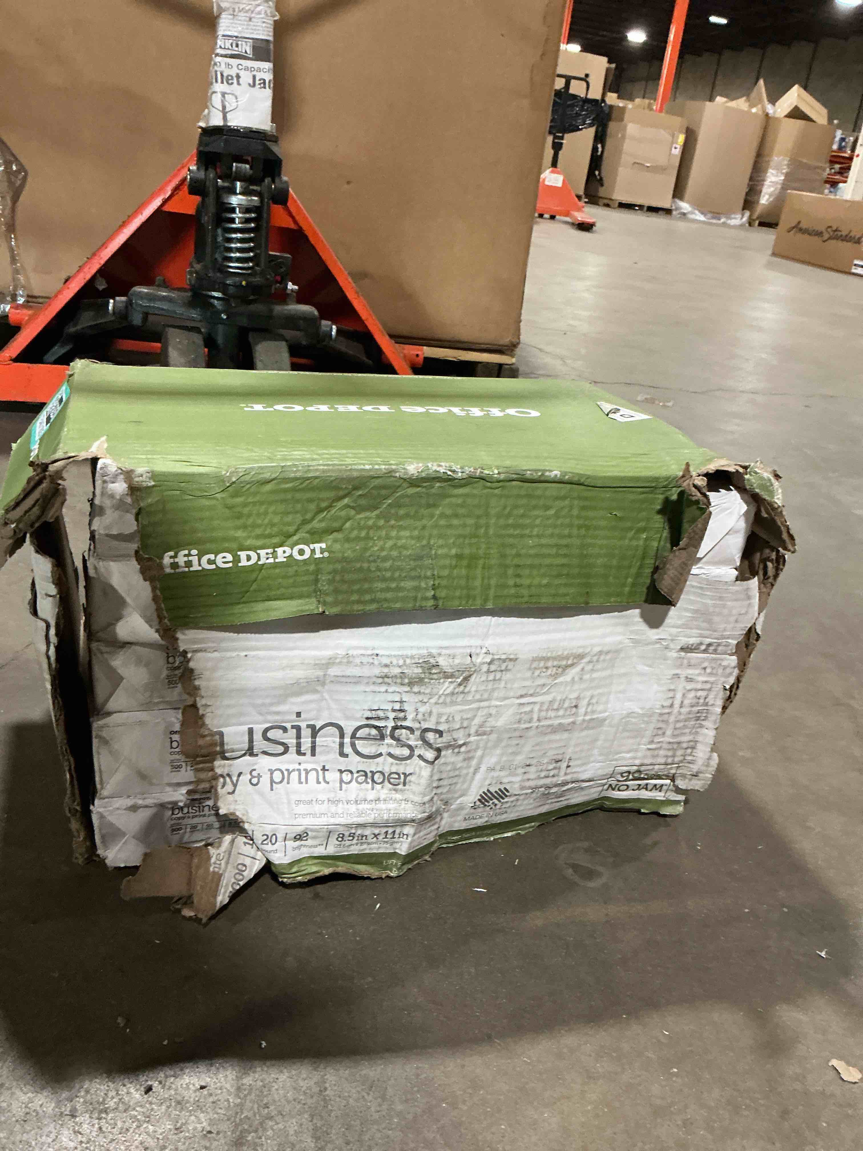 Condition photo showing As Is for office depot® business multi-use printer & copy paper, 10 ream