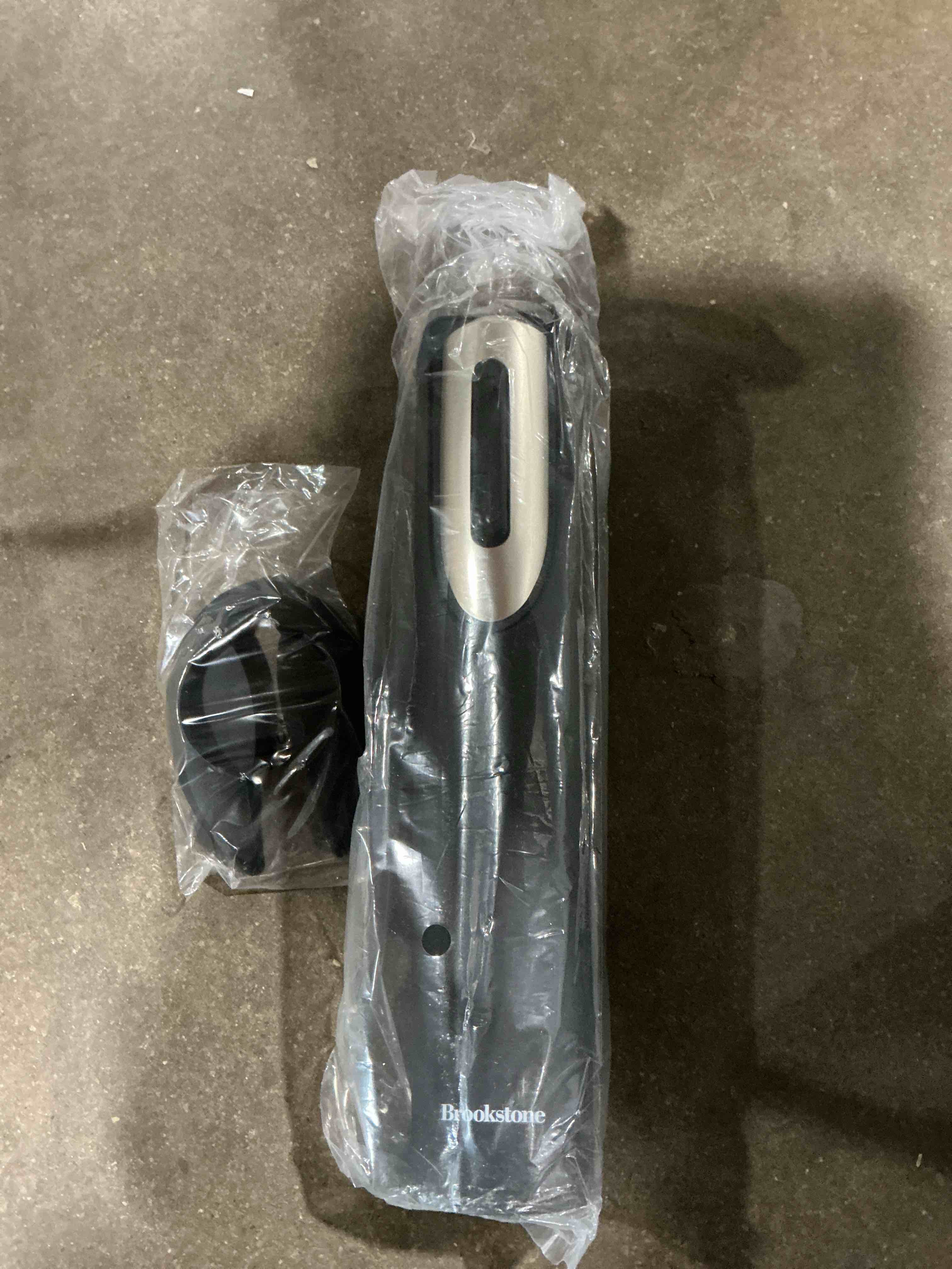 Condition photo showing Good Condition for brookstone electric wine opener & foil cutter with stand, automatic wine bottle opener, battery operated corkscrew opener, kitchen, wine gifts for men